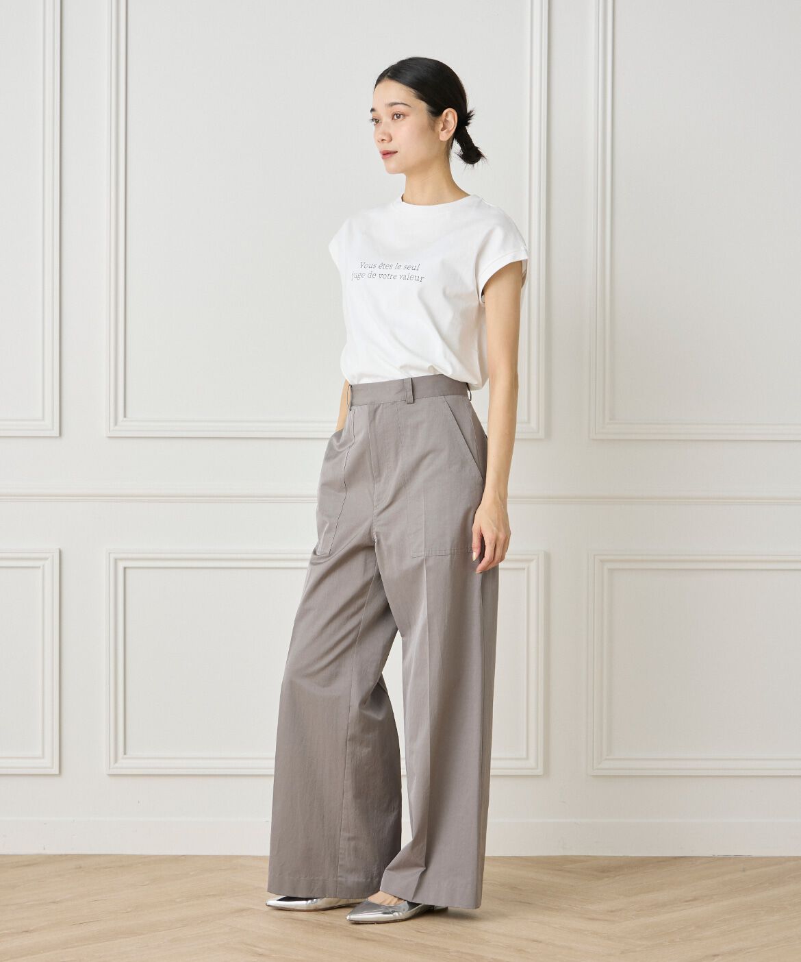 INED「《大きいサイズ》ロゴTシャツ」|Tシャツ・カットソー|