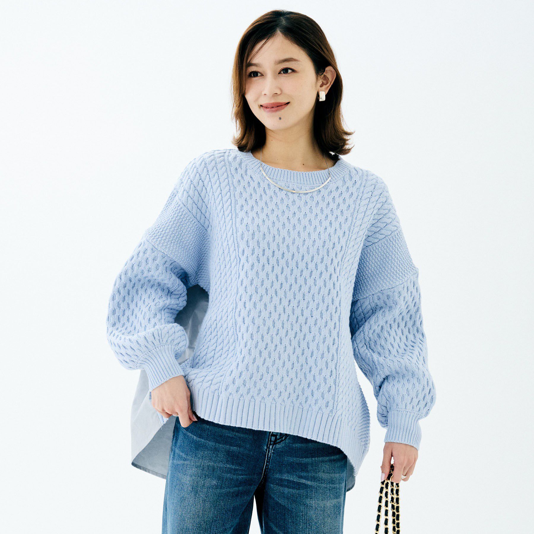 UNTITLED「【TORRAZZO DONNA】ドッキングニットトップス」|ニット・セーター|