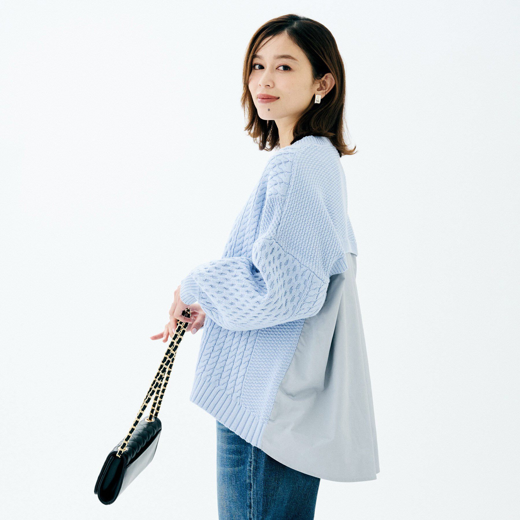 UNTITLED「【TORRAZZO DONNA】ドッキングニットトップス」|ニット・セーター|