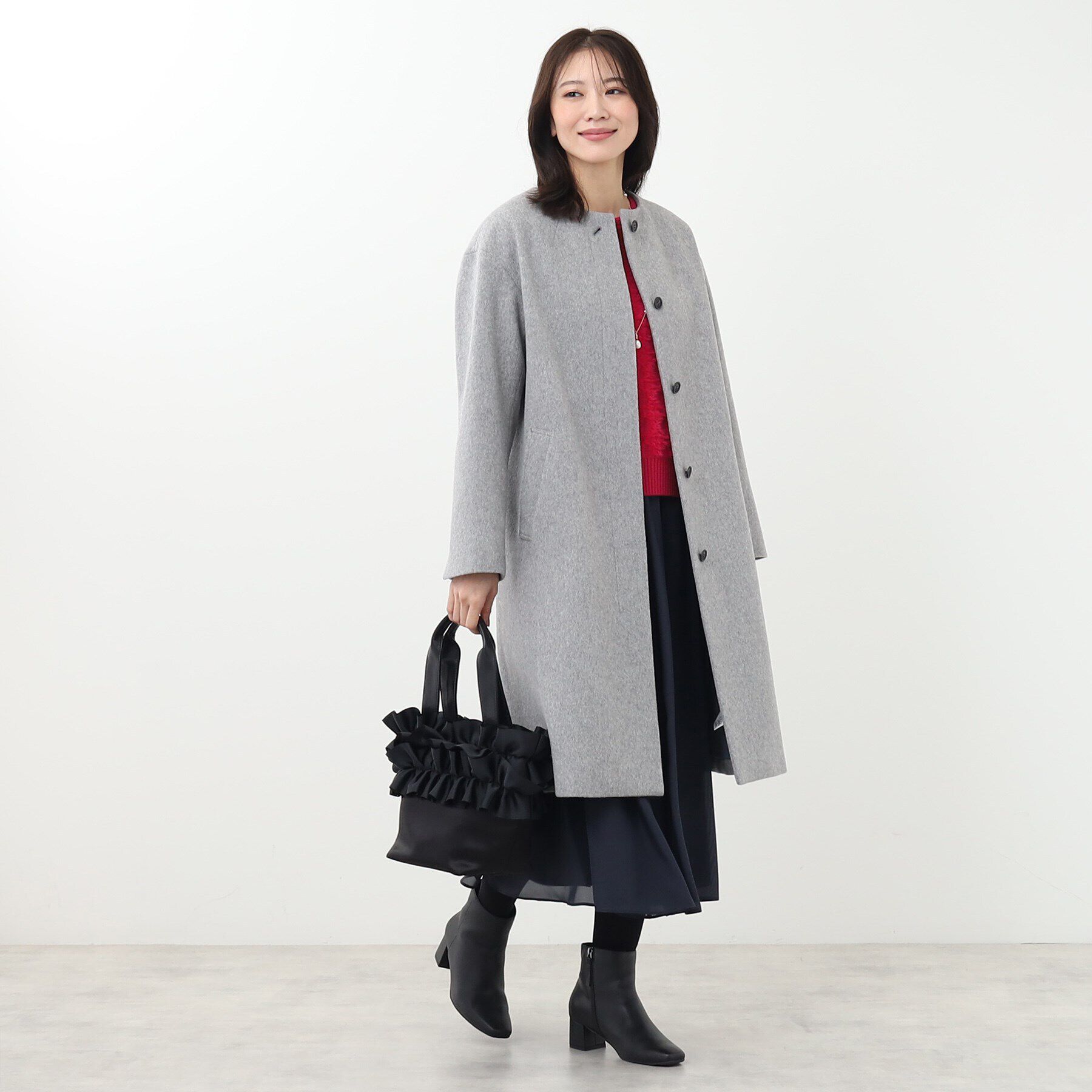 Reflect「リラクシーノーカラーコート」|ノーカラーコート|