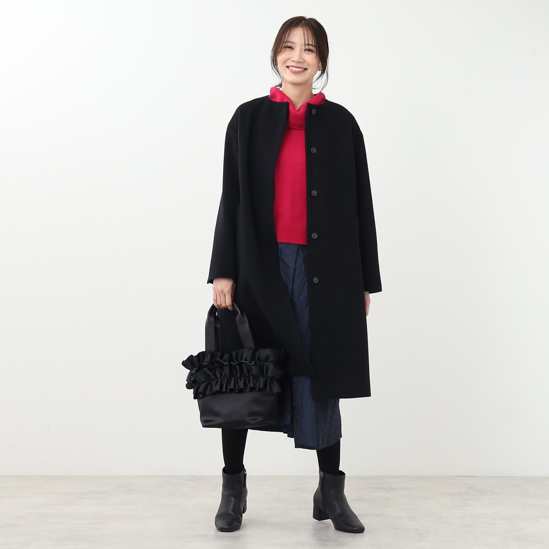 Reflect「リラクシーノーカラーコート」|ノーカラーコート|