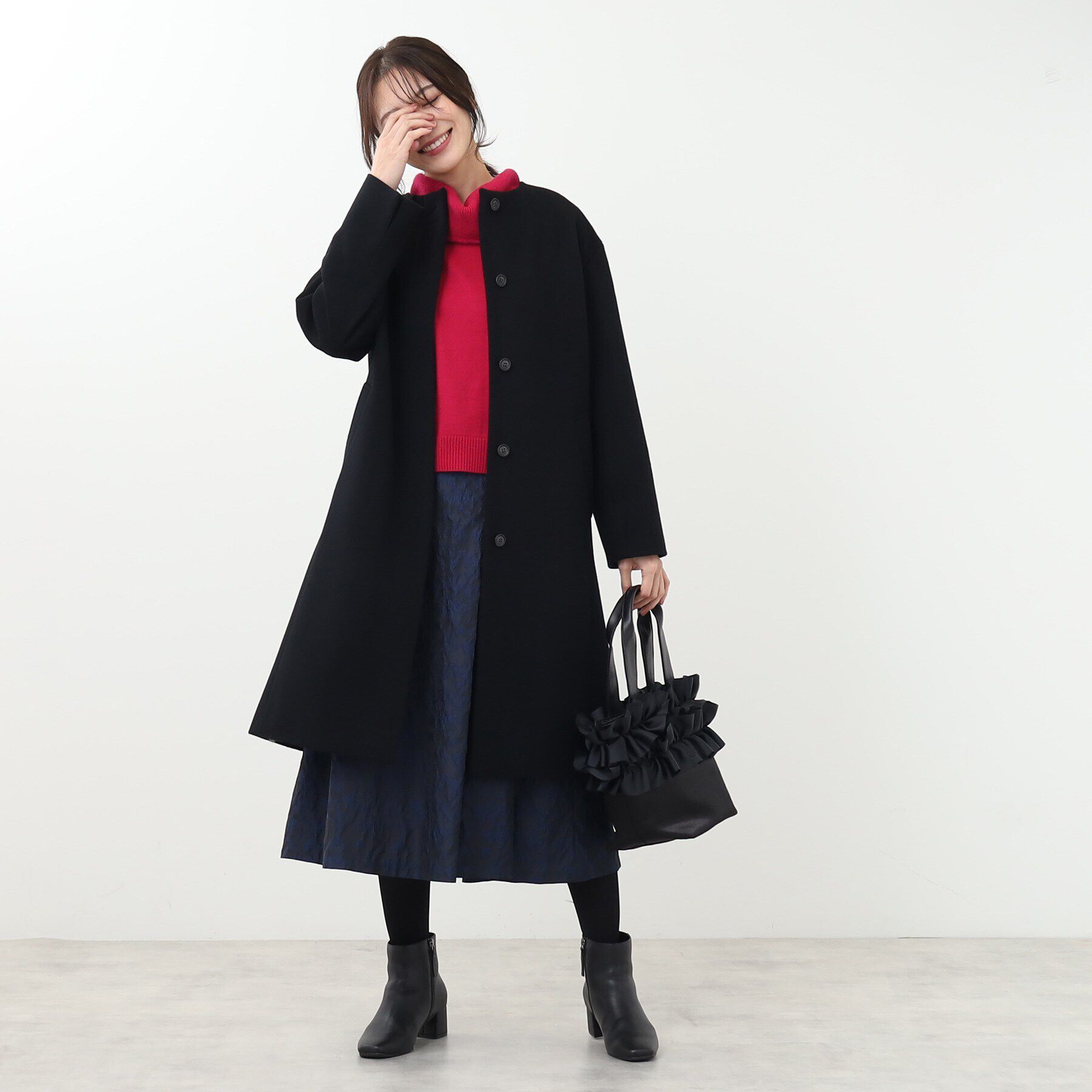 Reflect「リラクシーノーカラーコート」|ノーカラーコート|