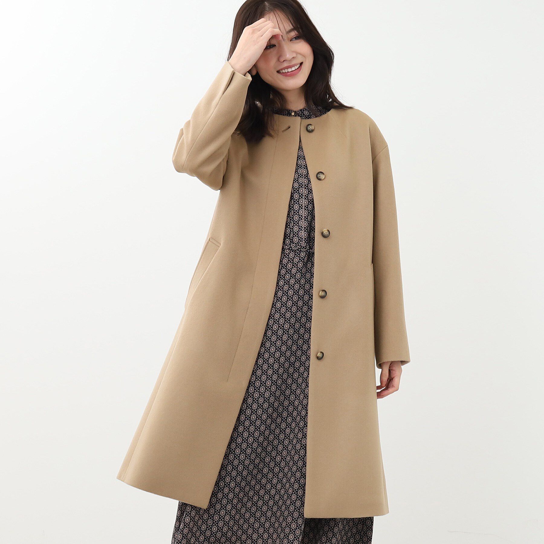 Reflect「リラクシーノーカラーコート」|ノーカラーコート|