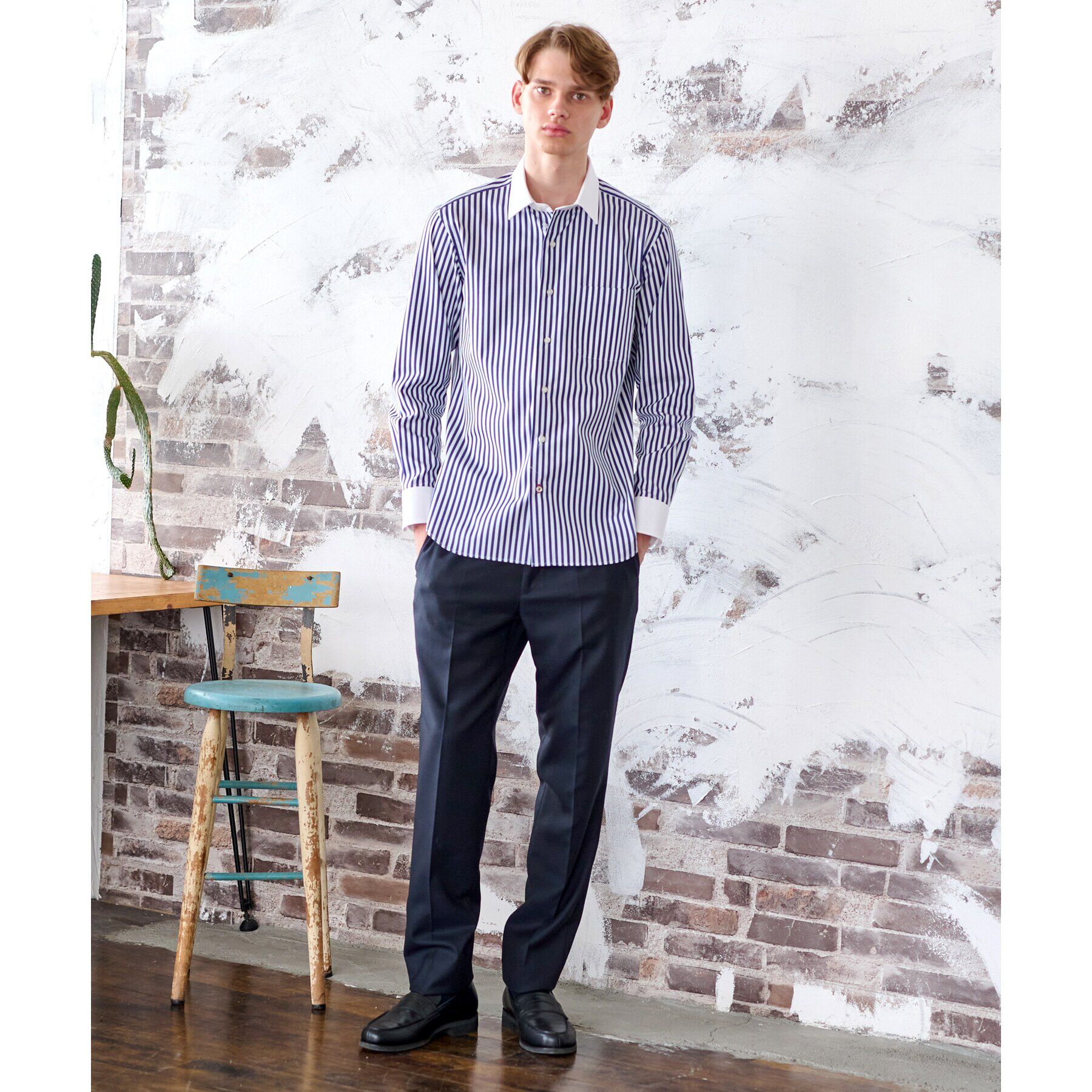 DRESSTERIOR「ロンストクレリックカラーシャツ」|シャツ・ブラウス|