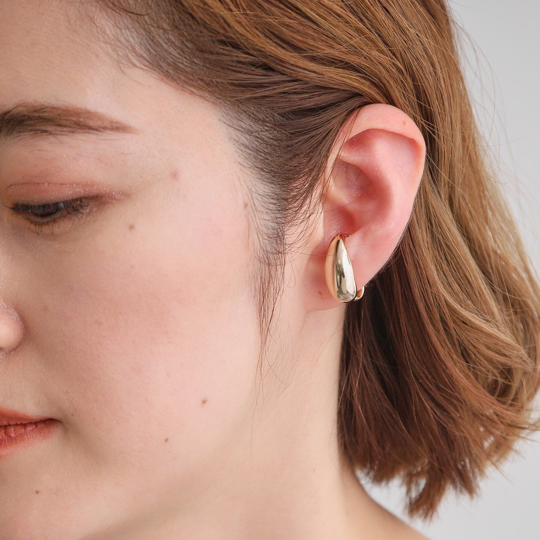 grove「ぷっくりメタルイヤカフ」|イヤリング|