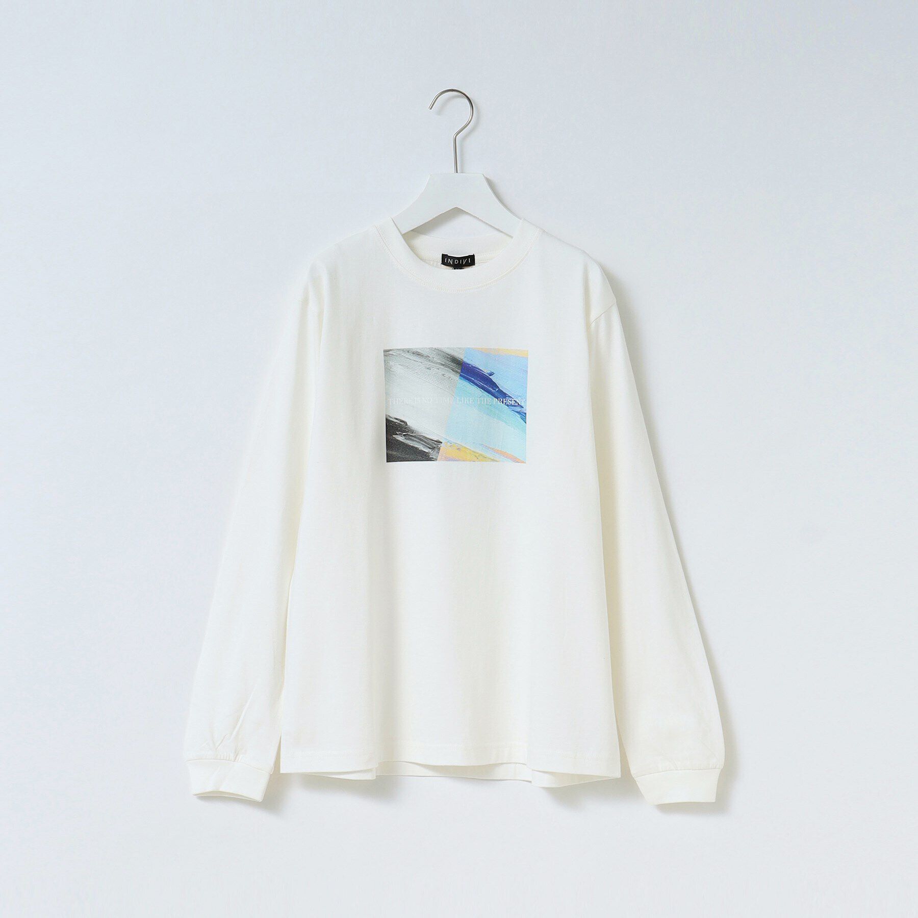 INDIVI「【WORLD for the World】フォトプリント ロンT」|Tシャツ・カットソー|ホワイト(001)