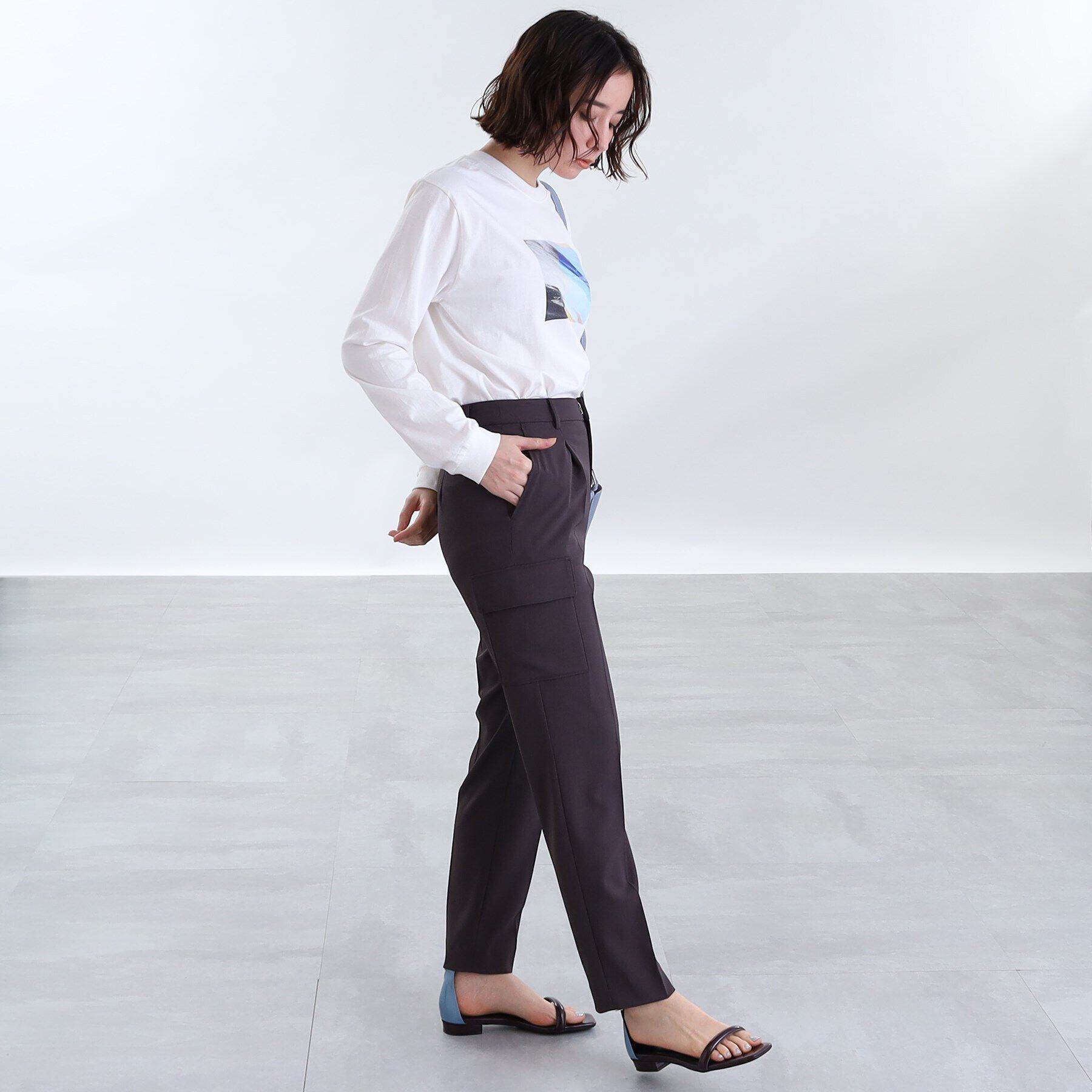 INDIVI「【WORLD for the World】フォトプリント ロンT」|Tシャツ・カットソー|