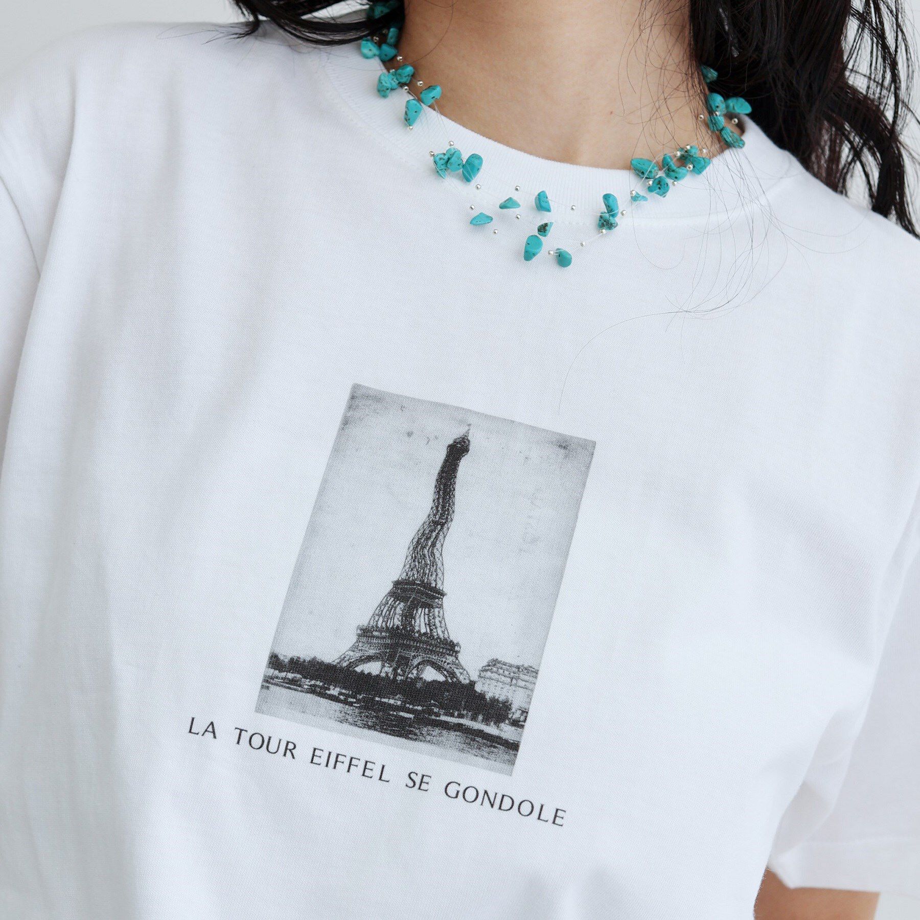 GALLEST「【ANGE IN DISGUISE】TOUR EIFFEL プリントTシャツ」|Tシャツ・カットソー|ホワイト(001)