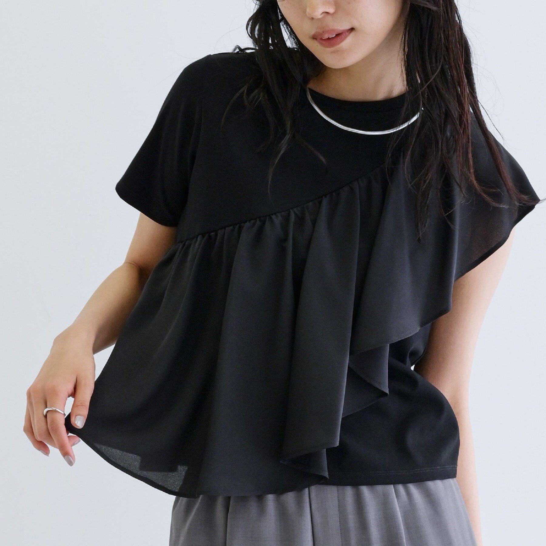 GALLEST「サッシュフリルTシャツ」|Tシャツ・カットソー|