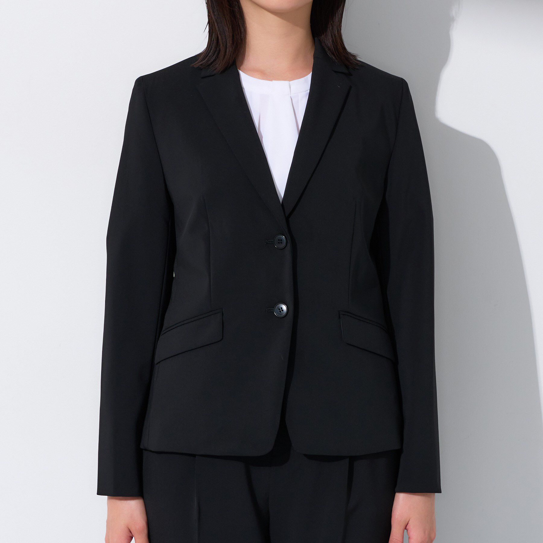 INDIVI「【定番スーツ／洗える／UVケア】ストレッチリクルートジャケット」|スーツ|