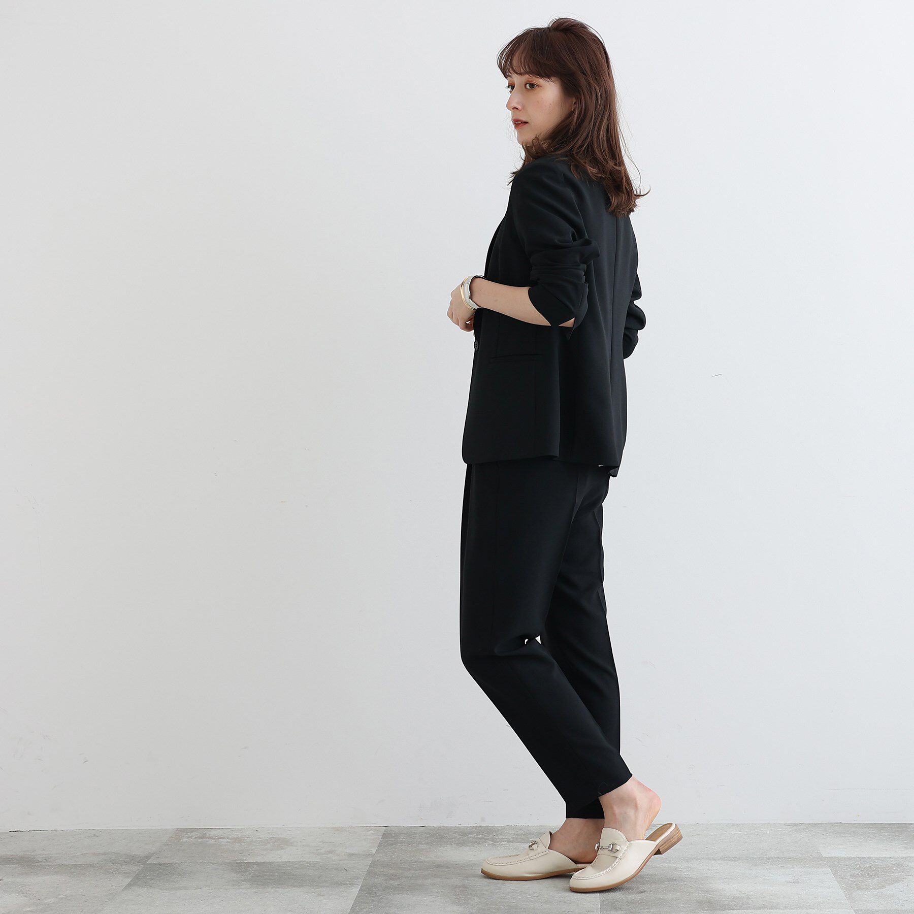 INDIVI「【定番スーツ/UVケア/接触冷感/洗える】テーラードジャケット」|スーツ|