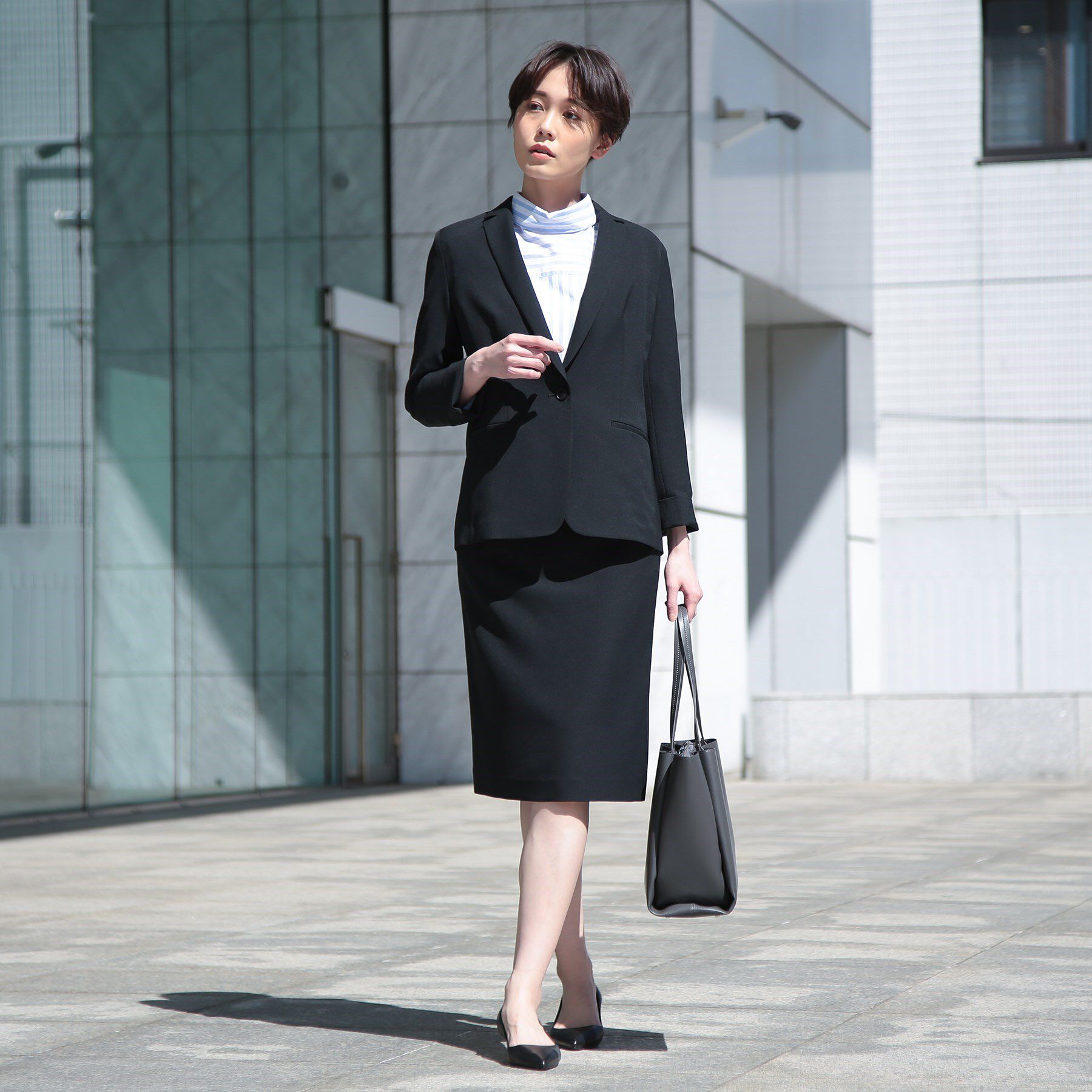 INDIVI「【定番スーツ/UVケア/接触冷感/洗える】テーラードジャケット」|スーツ|