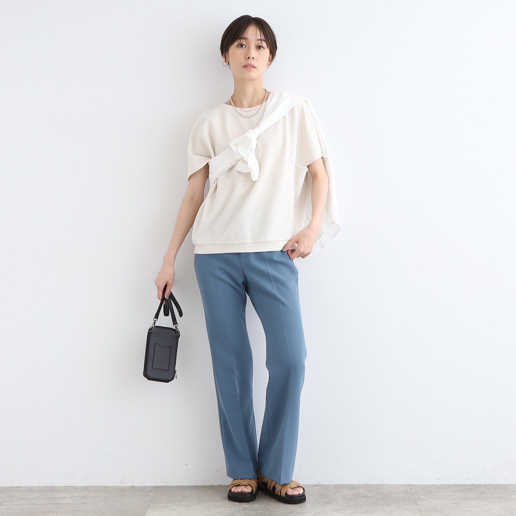 INDIVI「【洗える】デザインフォルムトップス」|Tシャツ・カットソー|