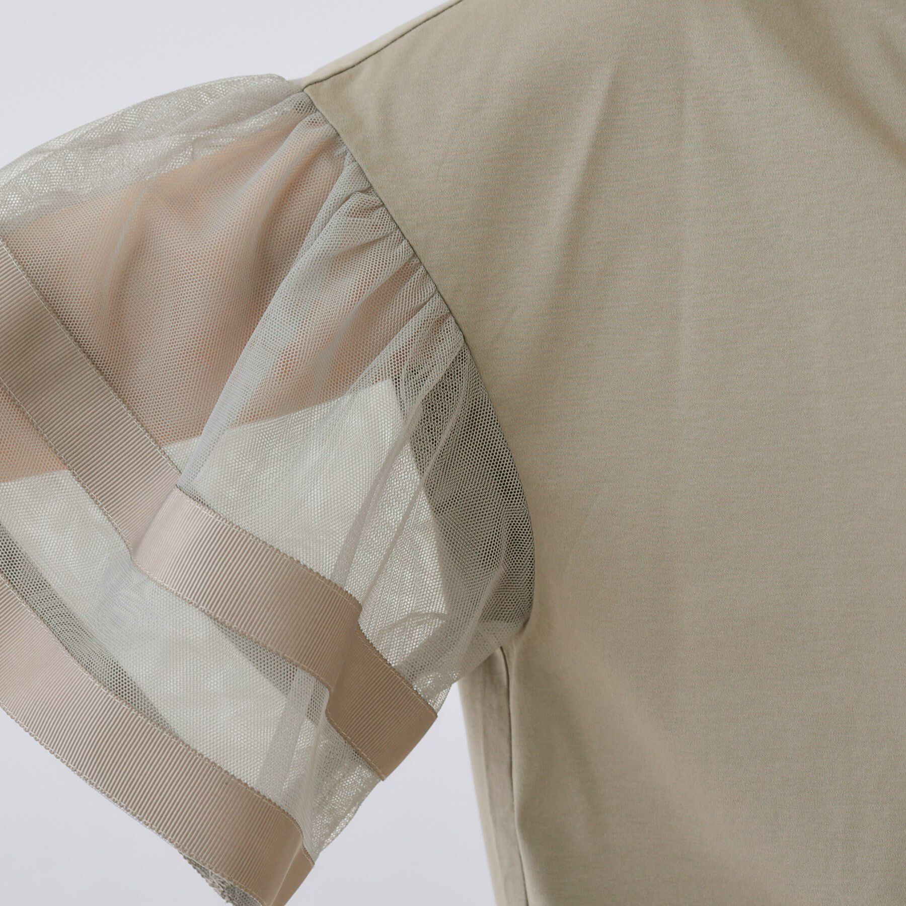 INDIVI「チュールスリーブカットソー」|Tシャツ・カットソー|