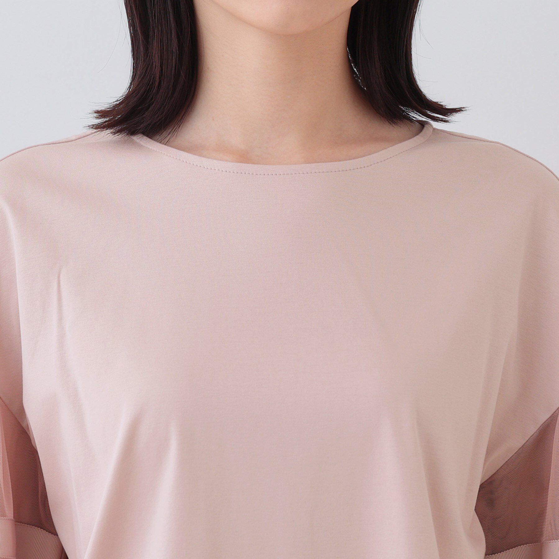 INDIVI「チュールスリーブカットソー」|Tシャツ・カットソー|