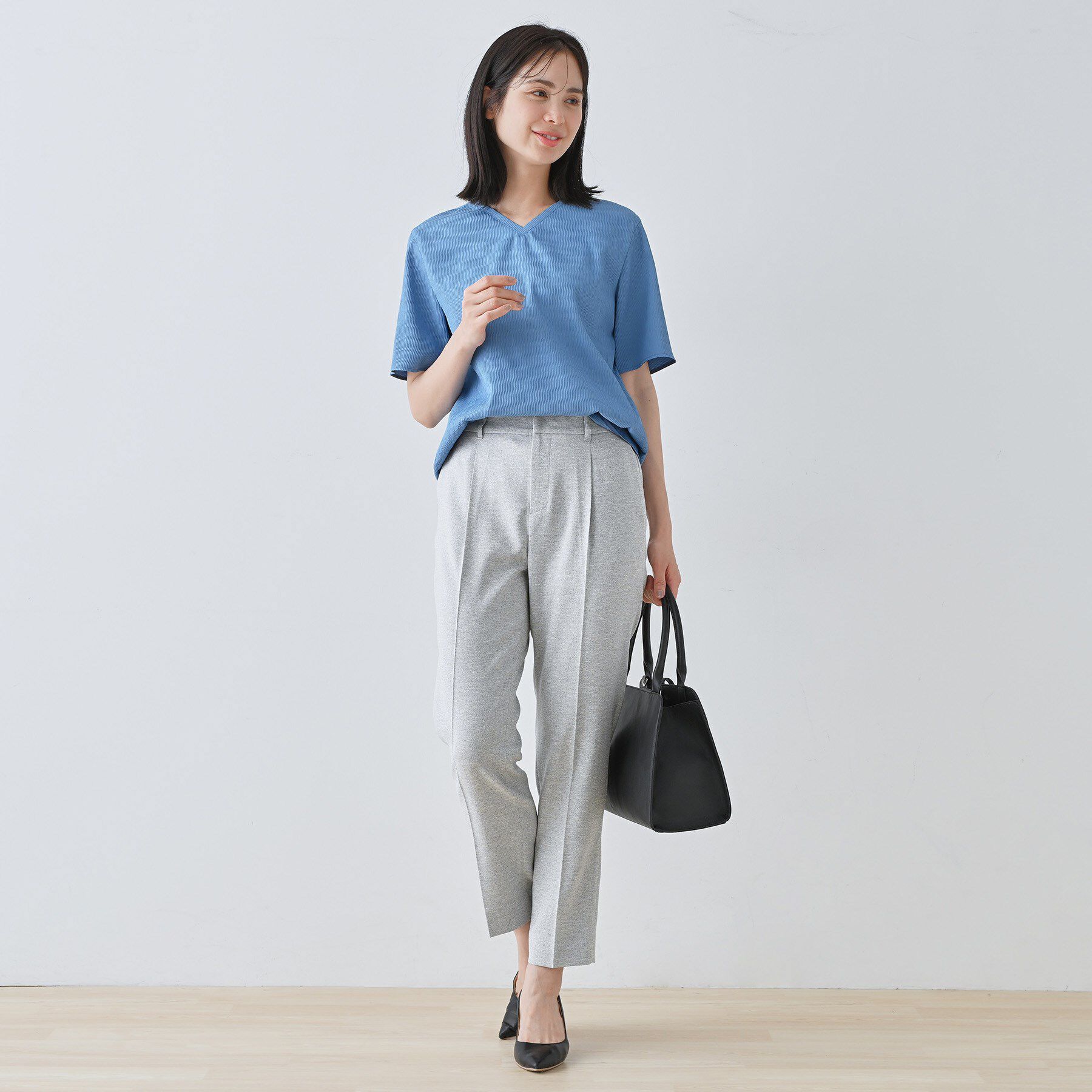 INDIVI「【通勤スーツ】ドライタッチテーパードパンツ」|スーツ|