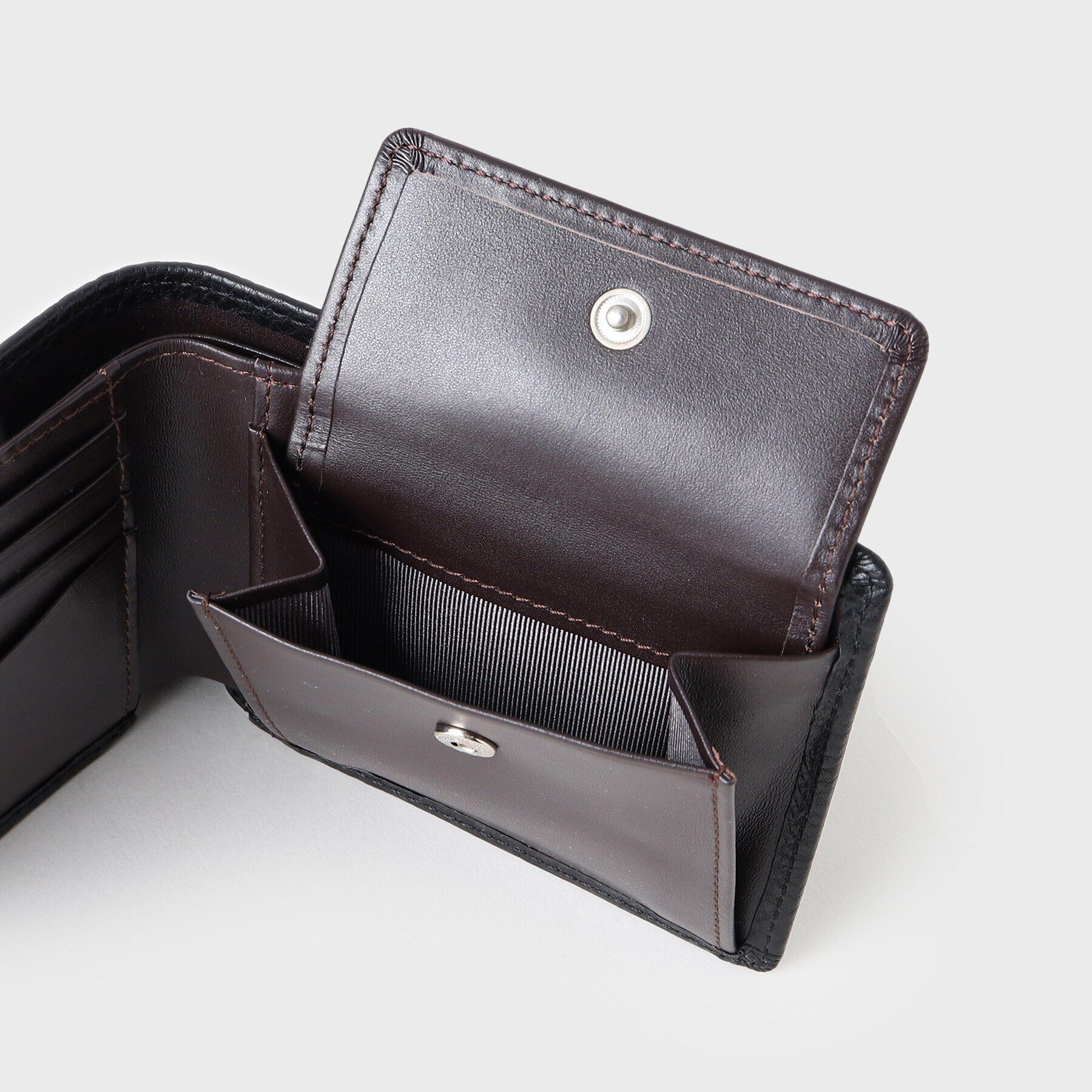 TAKEO KIKUCHI「イタリアンブラックレザー 2つ折り財布」|財布|