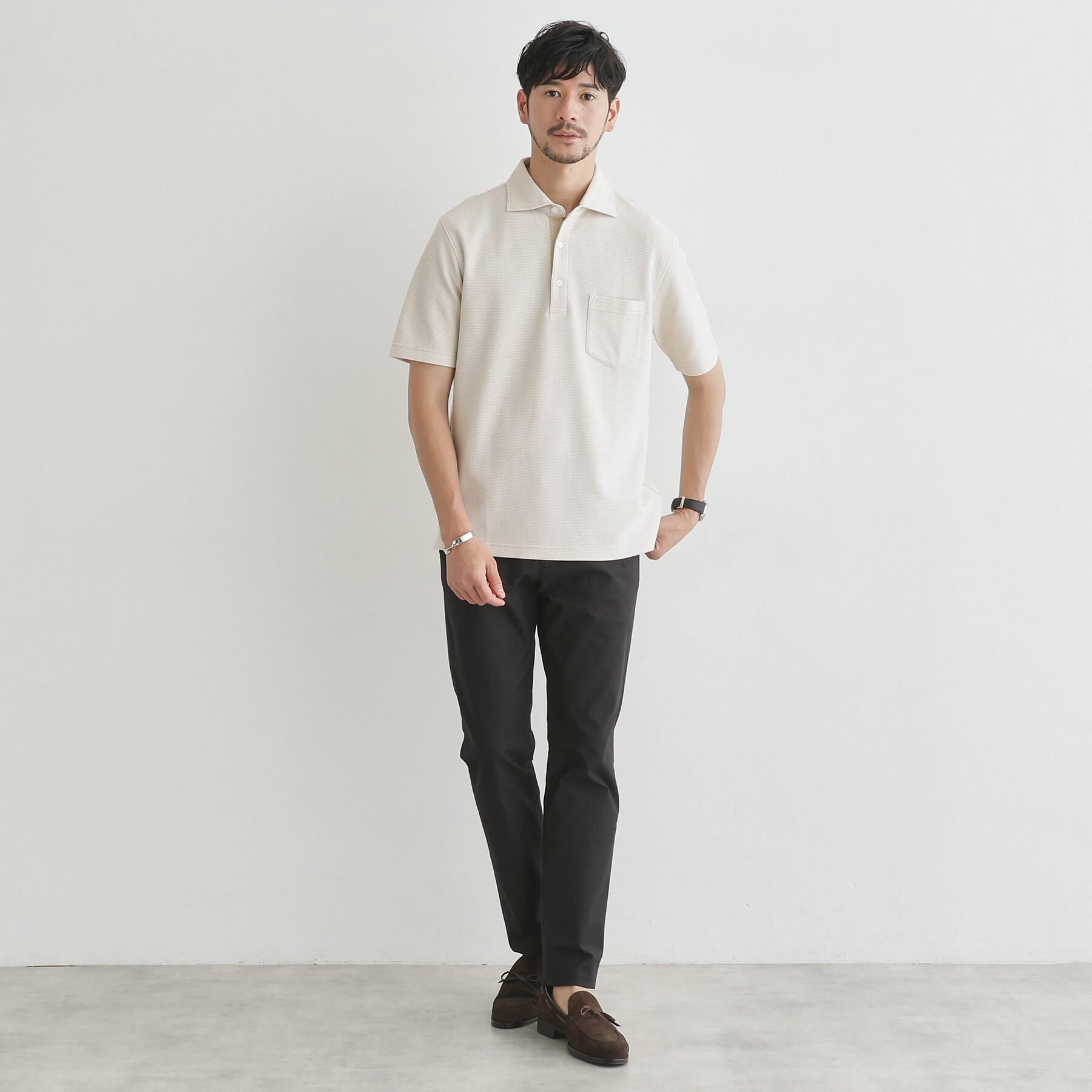 TAKEO KIKUCHI「【抗菌防臭／9色5サイズ展開】ハニカムメランジ ポロシャツ」|ポロシャツ|