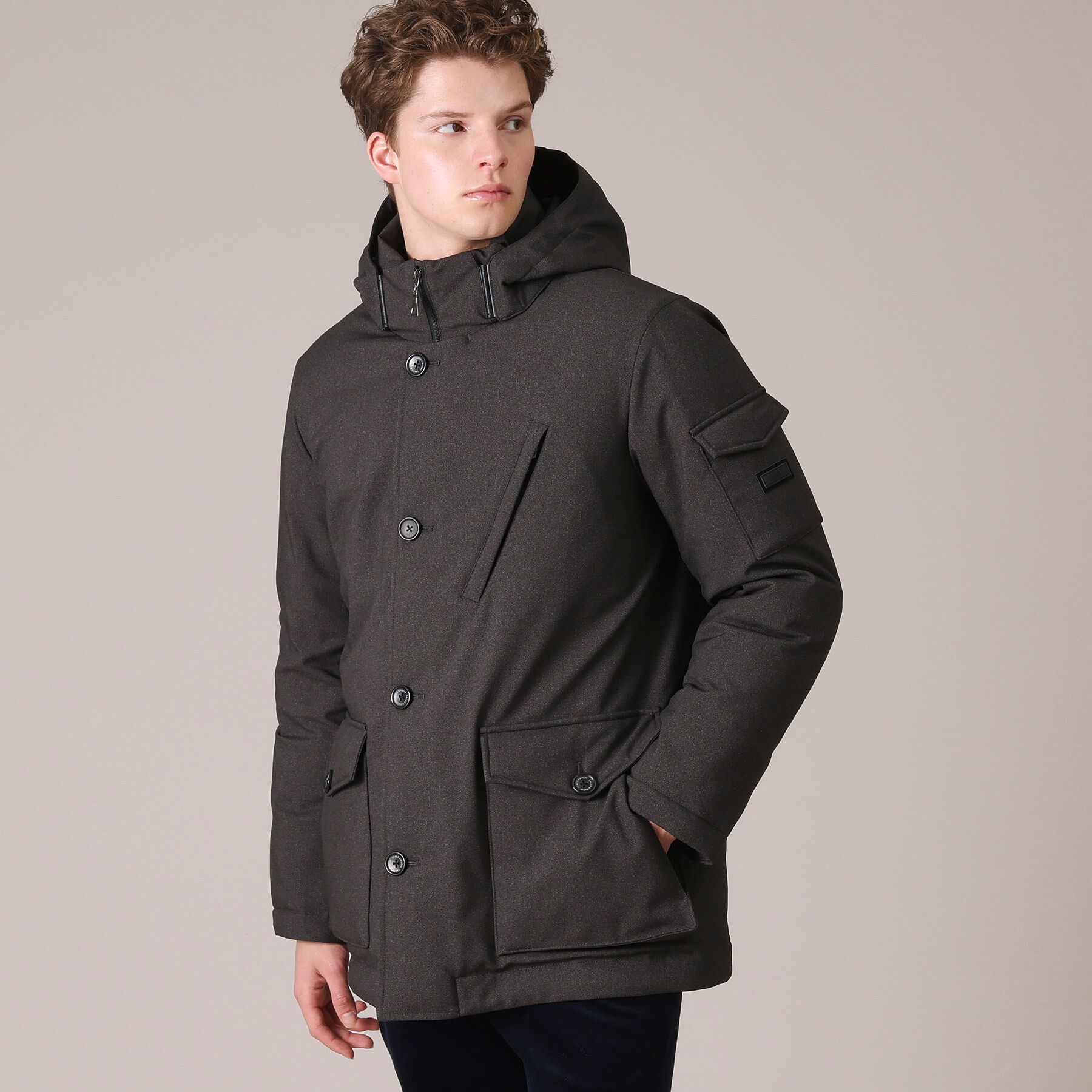 TAKEO KIKUCHI「ウールライク　カジュアルダウンブルゾン」|ダウン|チャコールグレー(0