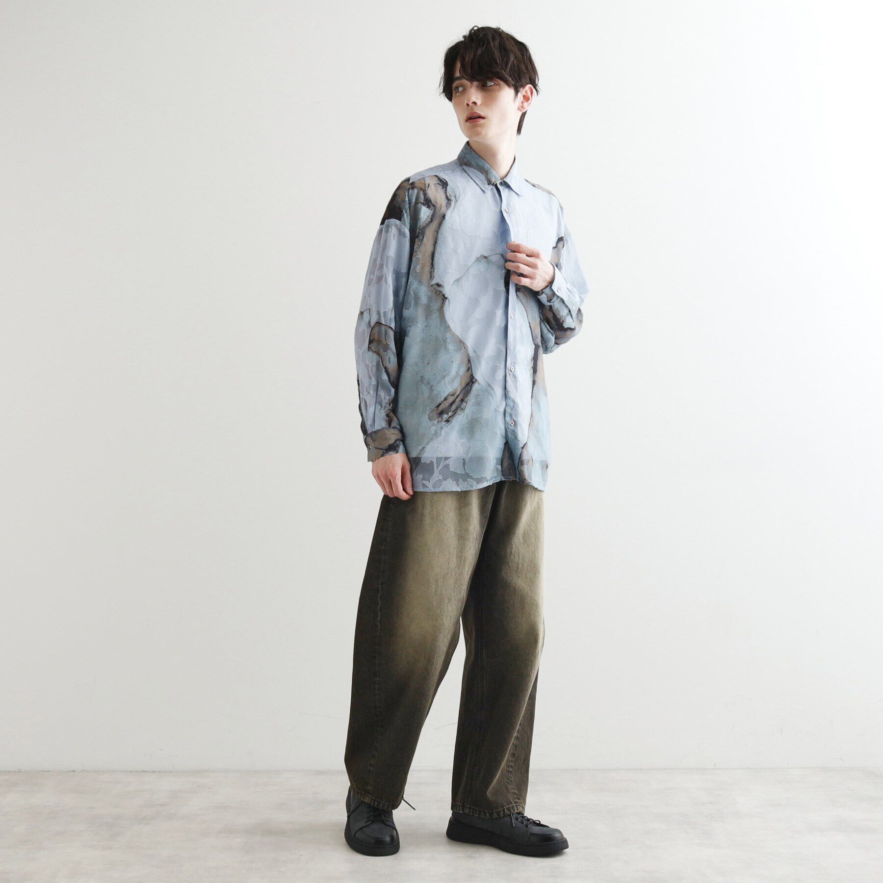 tk.TAKEO KIKUCHI「シアーフラワーシャツ」|シャツ・ブラウス|