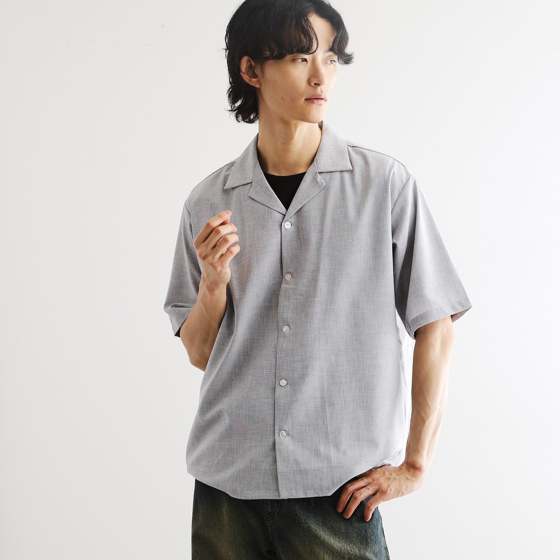 tk.TAKEO KIKUCHI「【マシンウォッシャブル/吸水速乾】ポリトロシャツ　セットアップ対応」|シャツ・ブラウス|グレー(212)