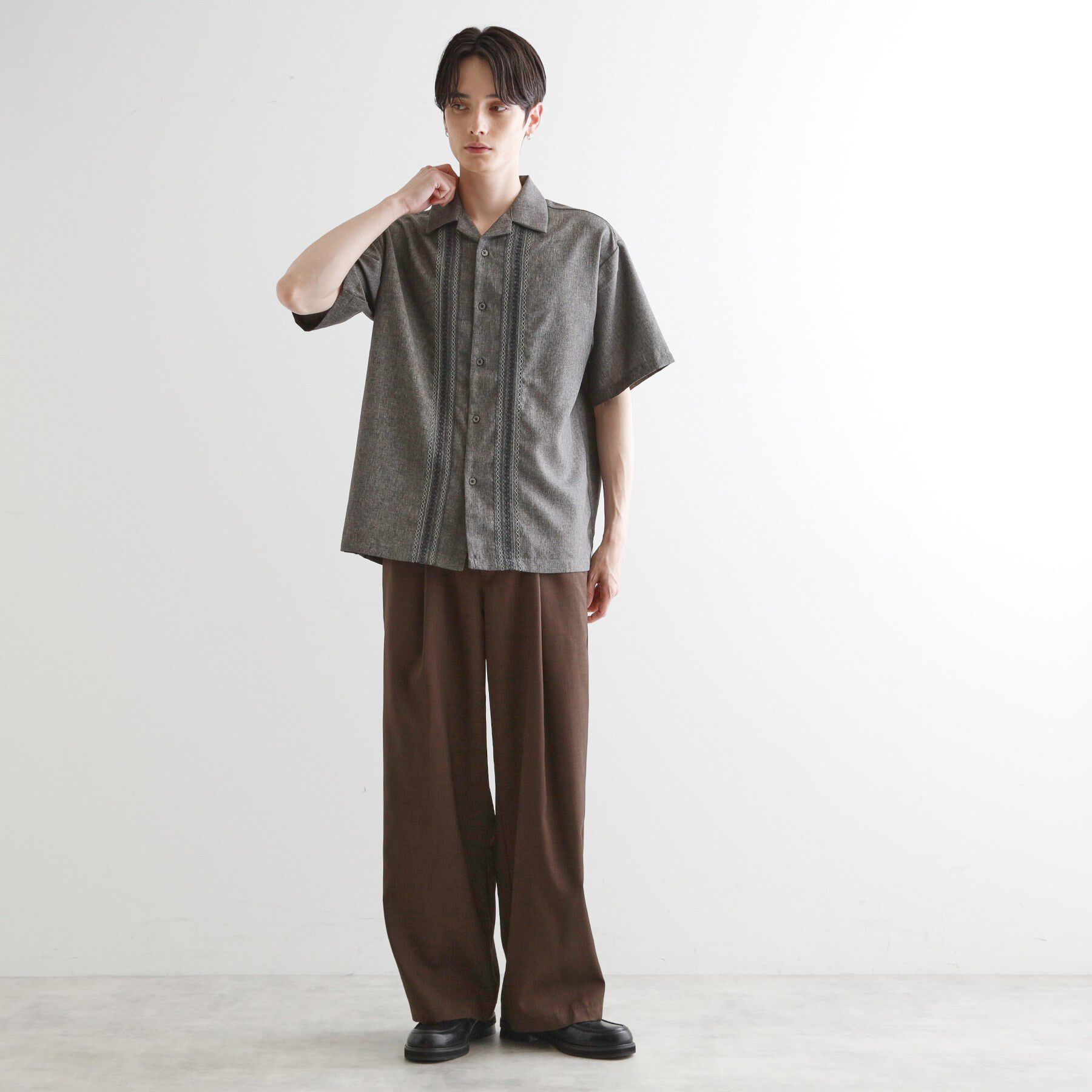 tk.TAKEO KIKUCHI「コード刺繍シャツ」|シャツ・ブラウス|