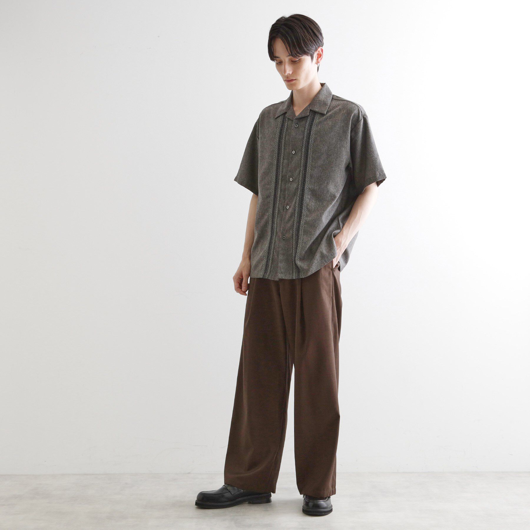 tk.TAKEO KIKUCHI「コード刺繍シャツ」|シャツ・ブラウス|