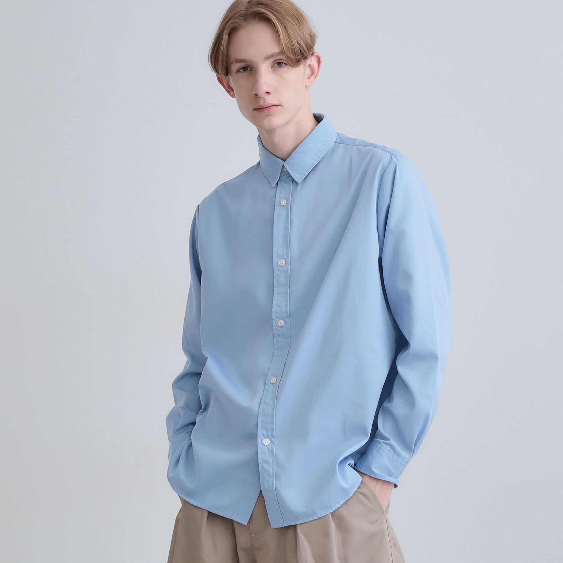 tk.TAKEO KIKUCHI「スマートシャツ/ビジカジ対応」|シャツ・ブラウス|ブルー(091)