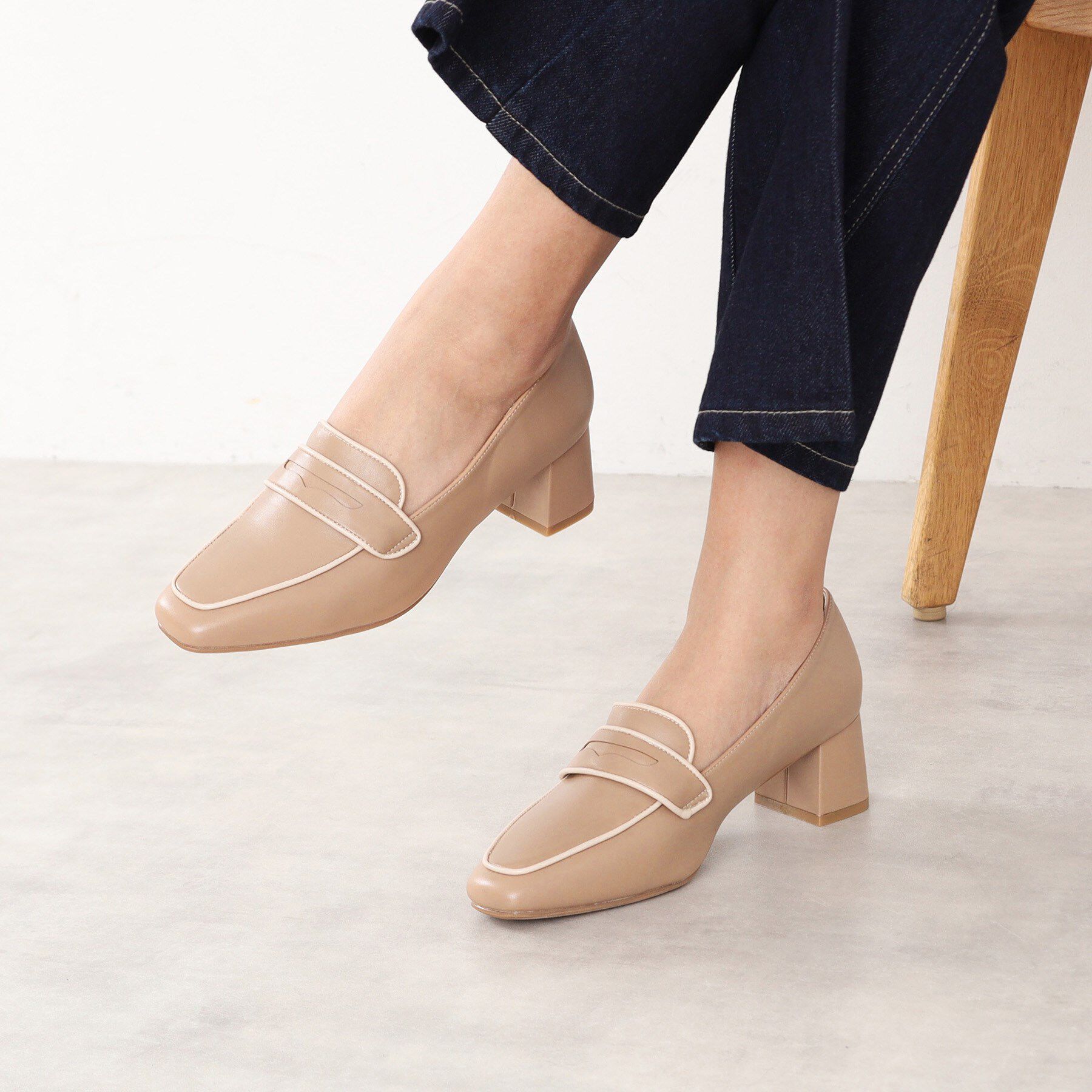 index「スクエアトゥヒールローファー」|パンプス|