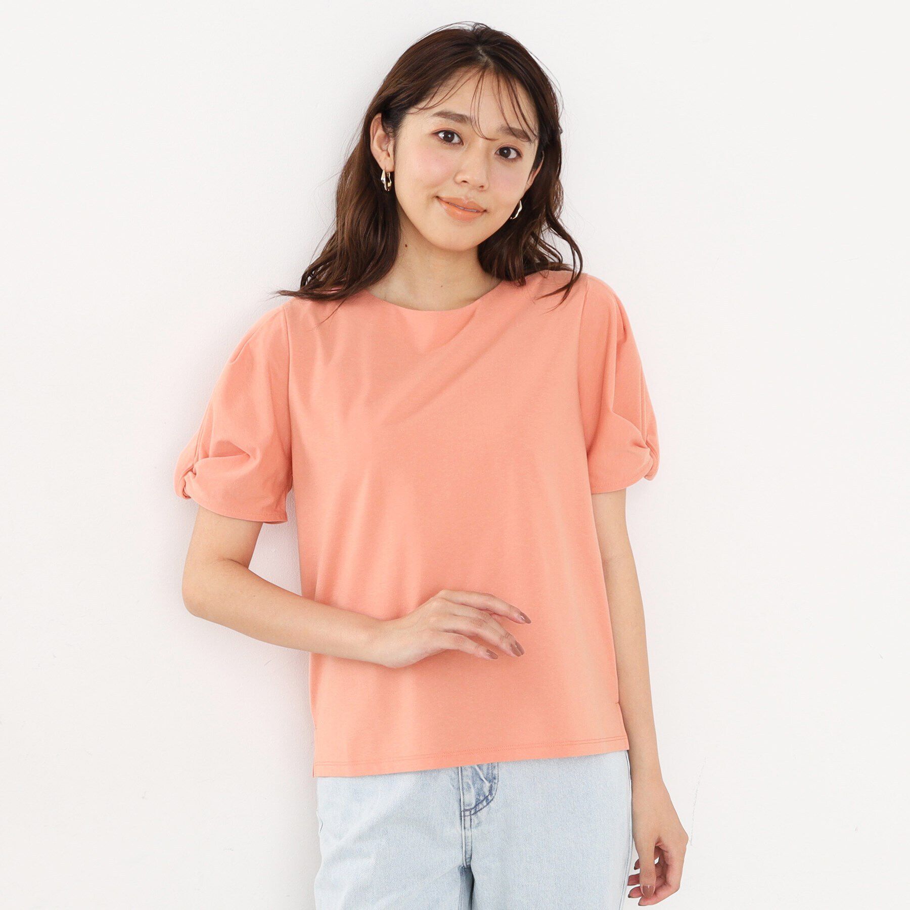 index「UV　ツイストスリーブカットソー【洗濯機洗い可/UVケア】」|Tシャツ・カットソー|