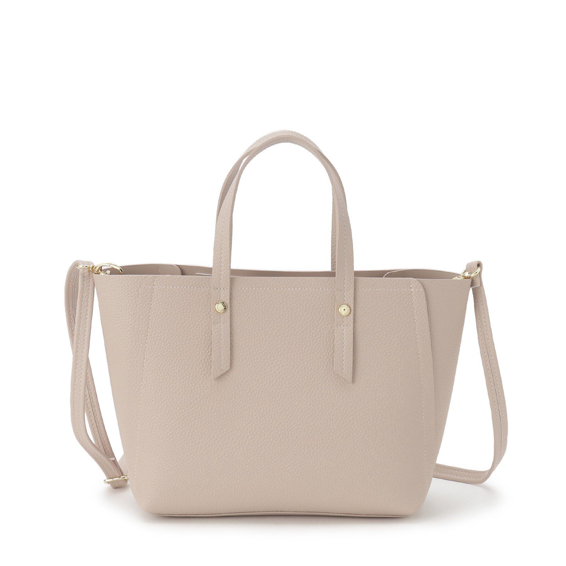 index「【2WAY】フェイクレザーミドルトートバッグ」|トートバッグ|ベージュ(052)