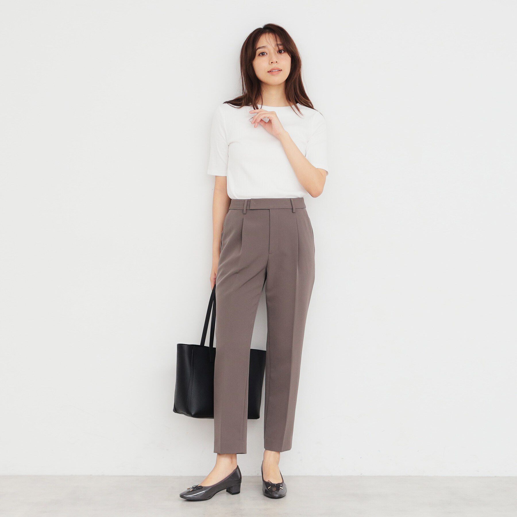 index「《5color/S-LLsize》ワイドリブボートネックトップス【洗濯機洗い可/接触冷感】」|Tシャツ・カットソー|