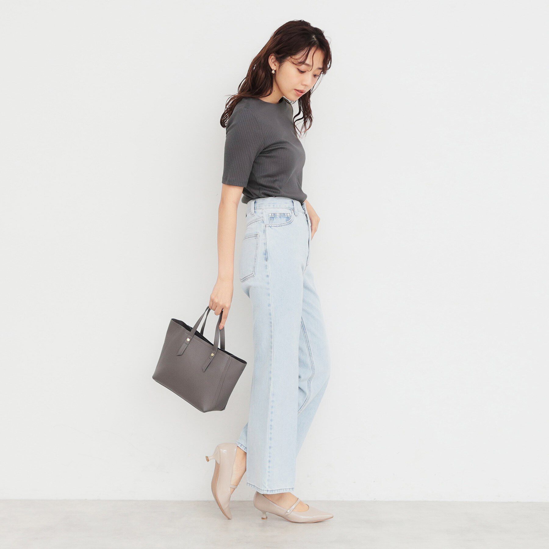 index「《5color/S-LLsize》ワイドリブボートネックトップス【洗濯機洗い可/接触冷感】」|Tシャツ・カットソー|