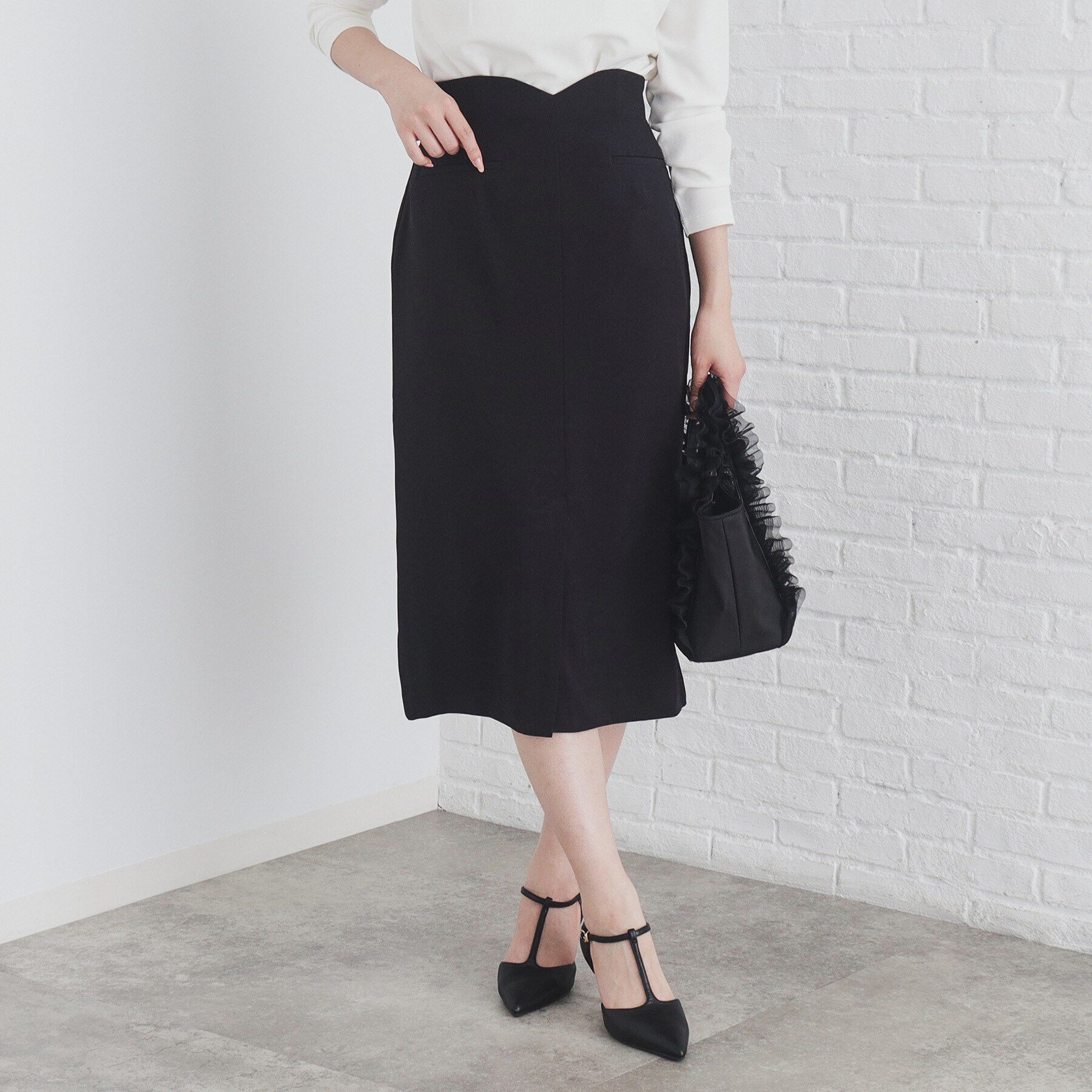 index「ストレッチハートウエストタイトスカート【洗濯機洗い可/防シワ】」|スカート|