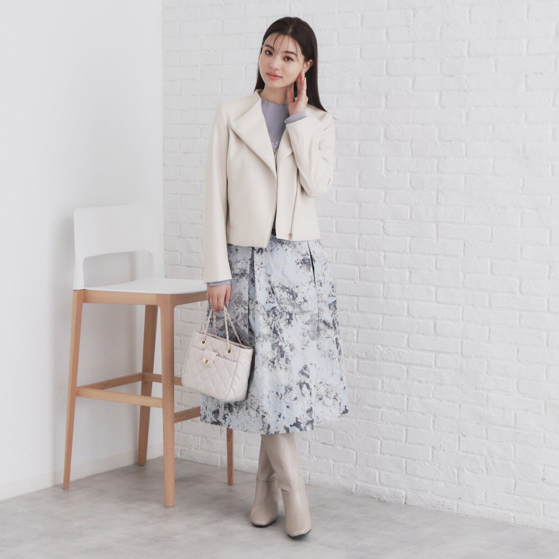 index「ストレッチライダースジャケット【洗える】」|ライダースジャケット|