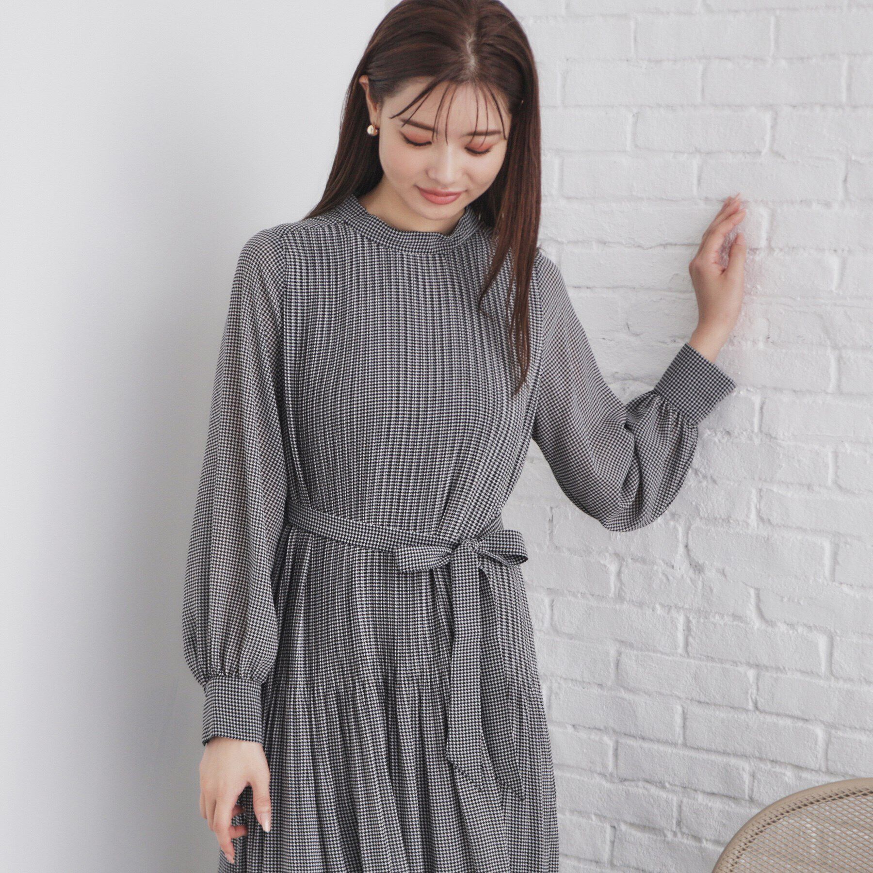 index「2WAYリボン プリーツワンピース【洗濯機洗い可】」|ワンピース|