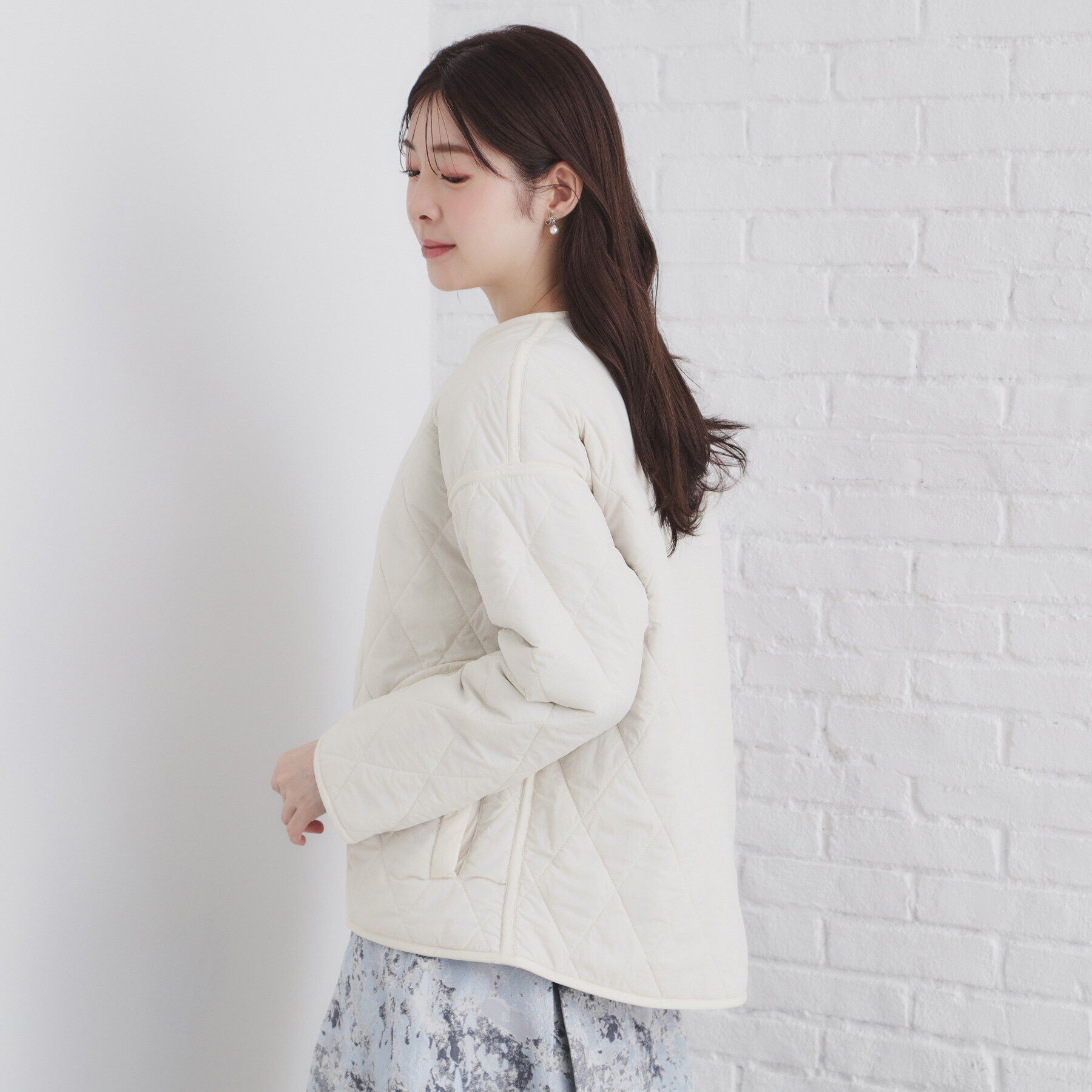 index「リバーシブル キルティングフェイクファーブルゾン【洗濯機洗い可】」|ブルゾン・スタジャン|