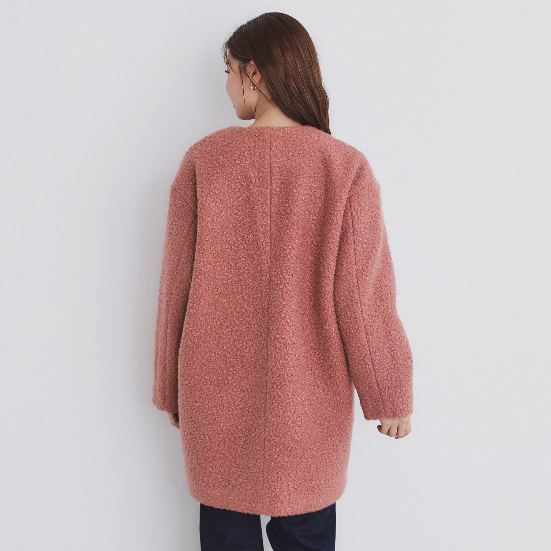 index「ブークレノーカラーミドルコート【洗える】」|ノーカラーコート|