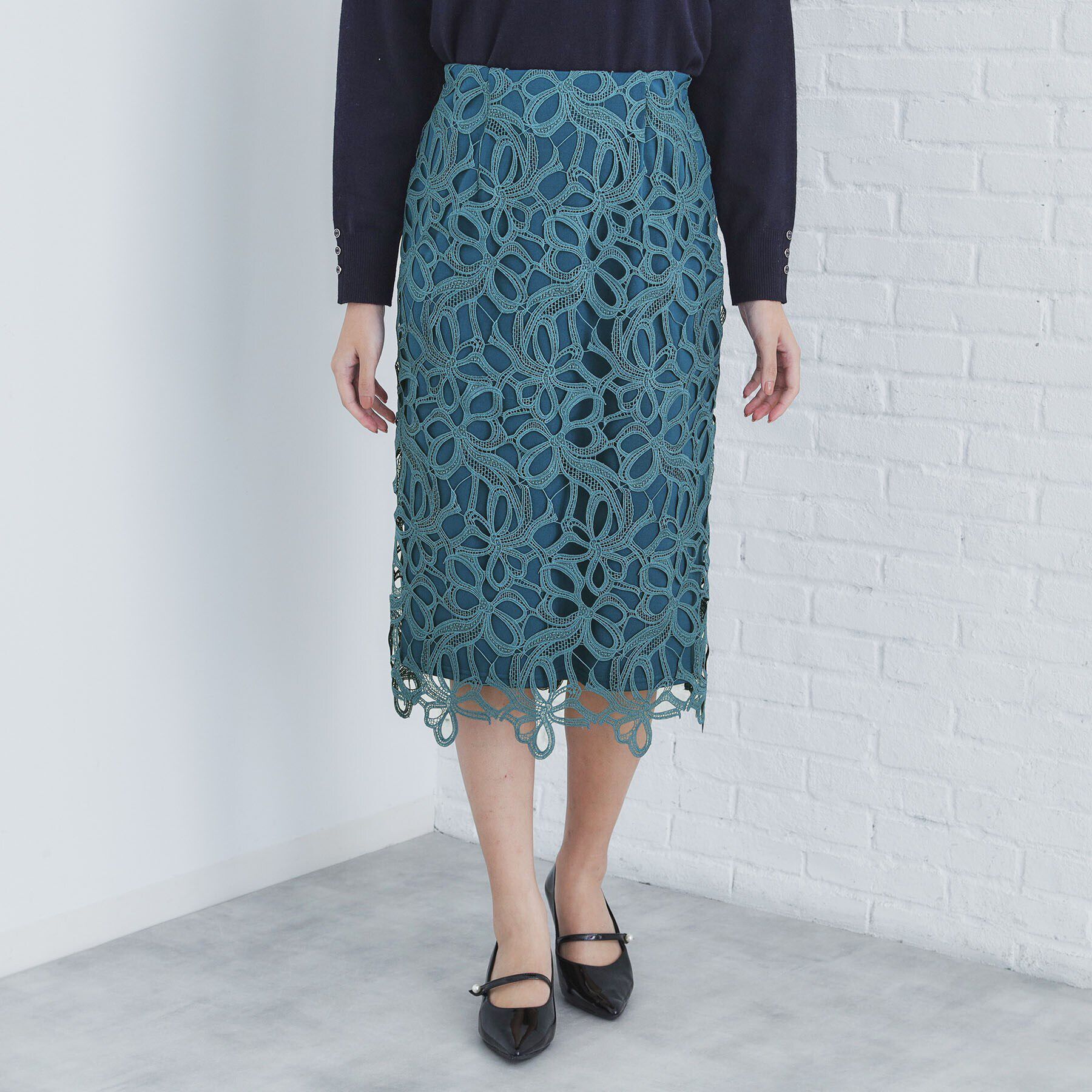 index「リボンレースタイトスカート【洗濯機洗い可】」|スカート|