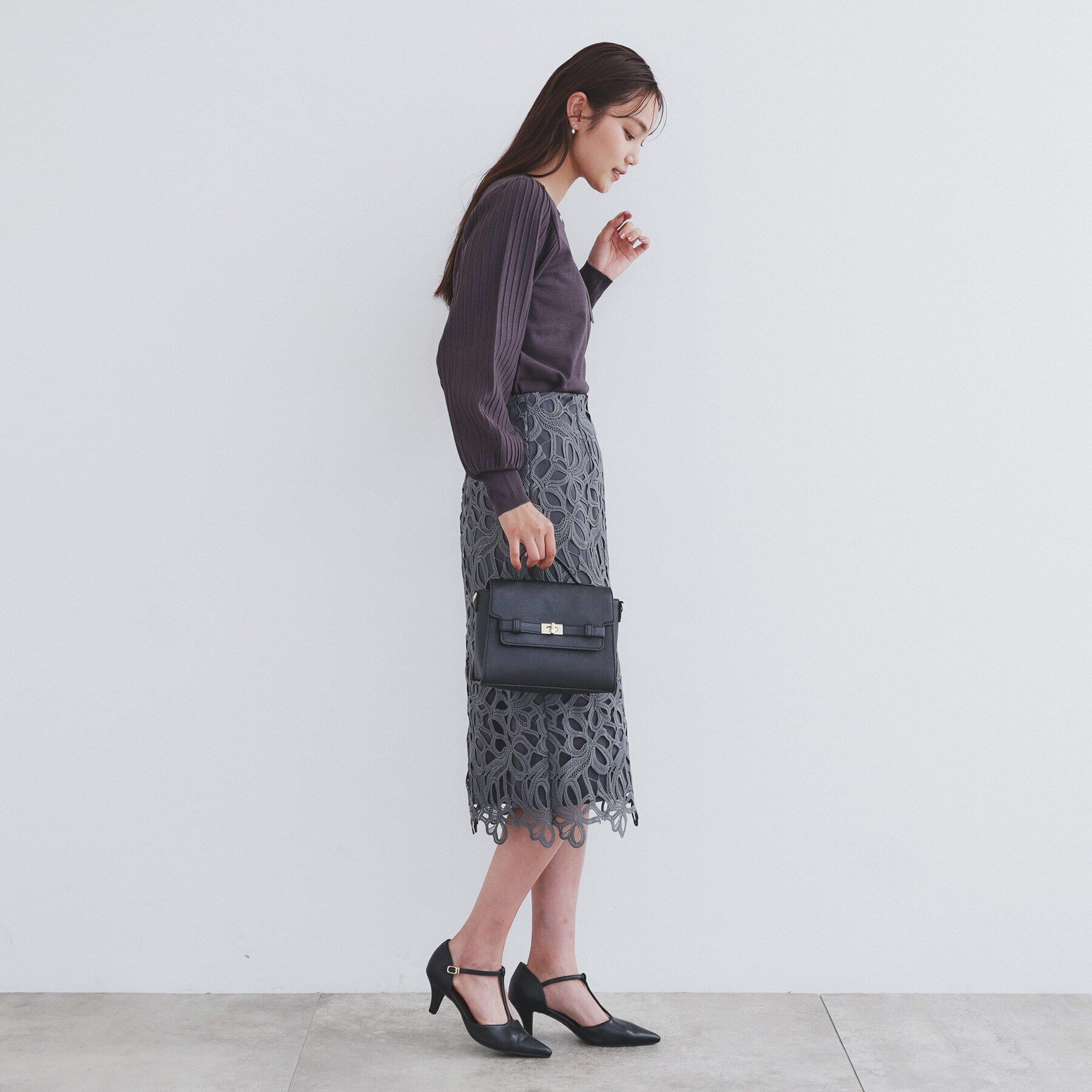 index「リボンレースタイトスカート【洗濯機洗い可】」|スカート|