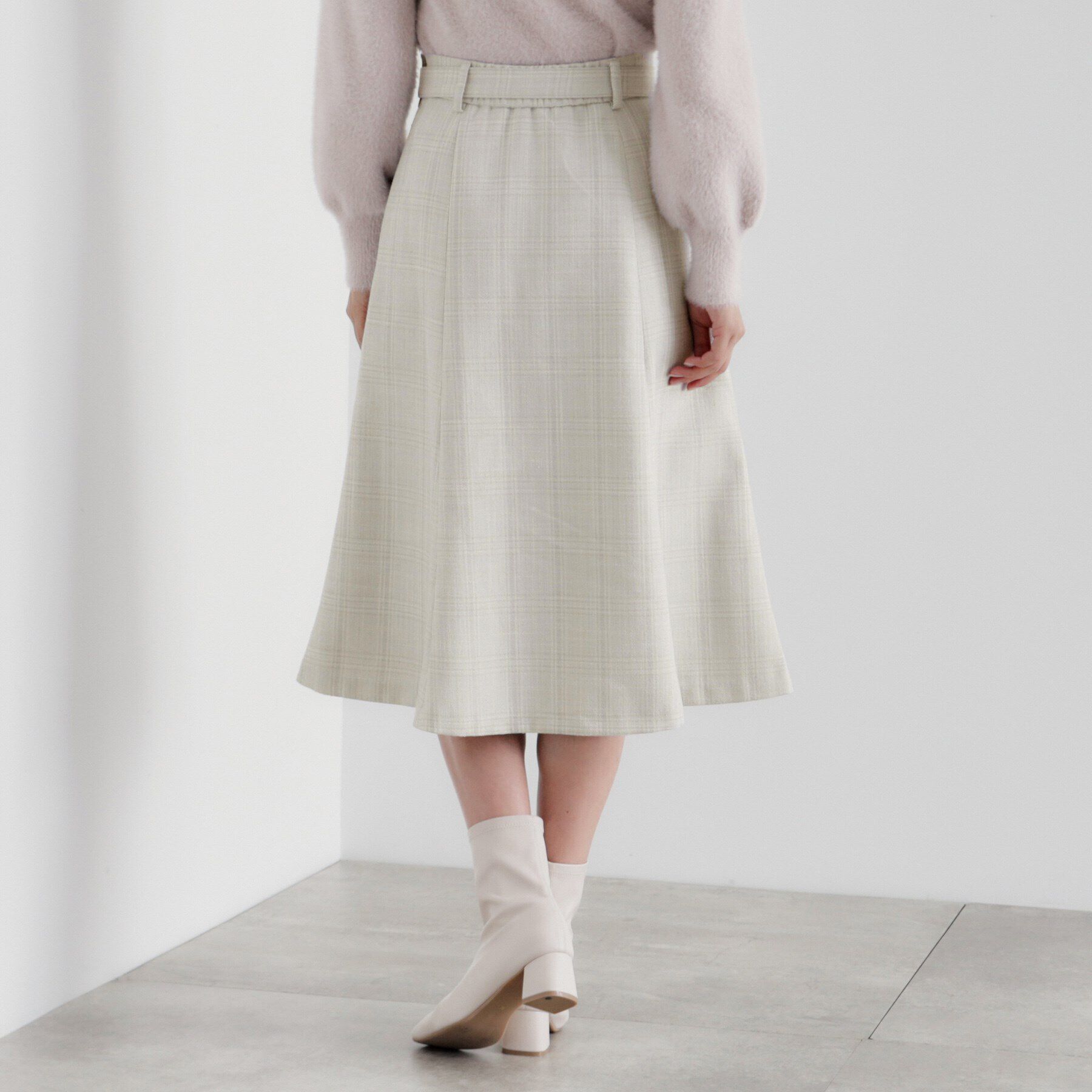 index「チェック柄マーメイドフレアスカート【洗濯機洗い可/イージーアイロン】」|スカート|