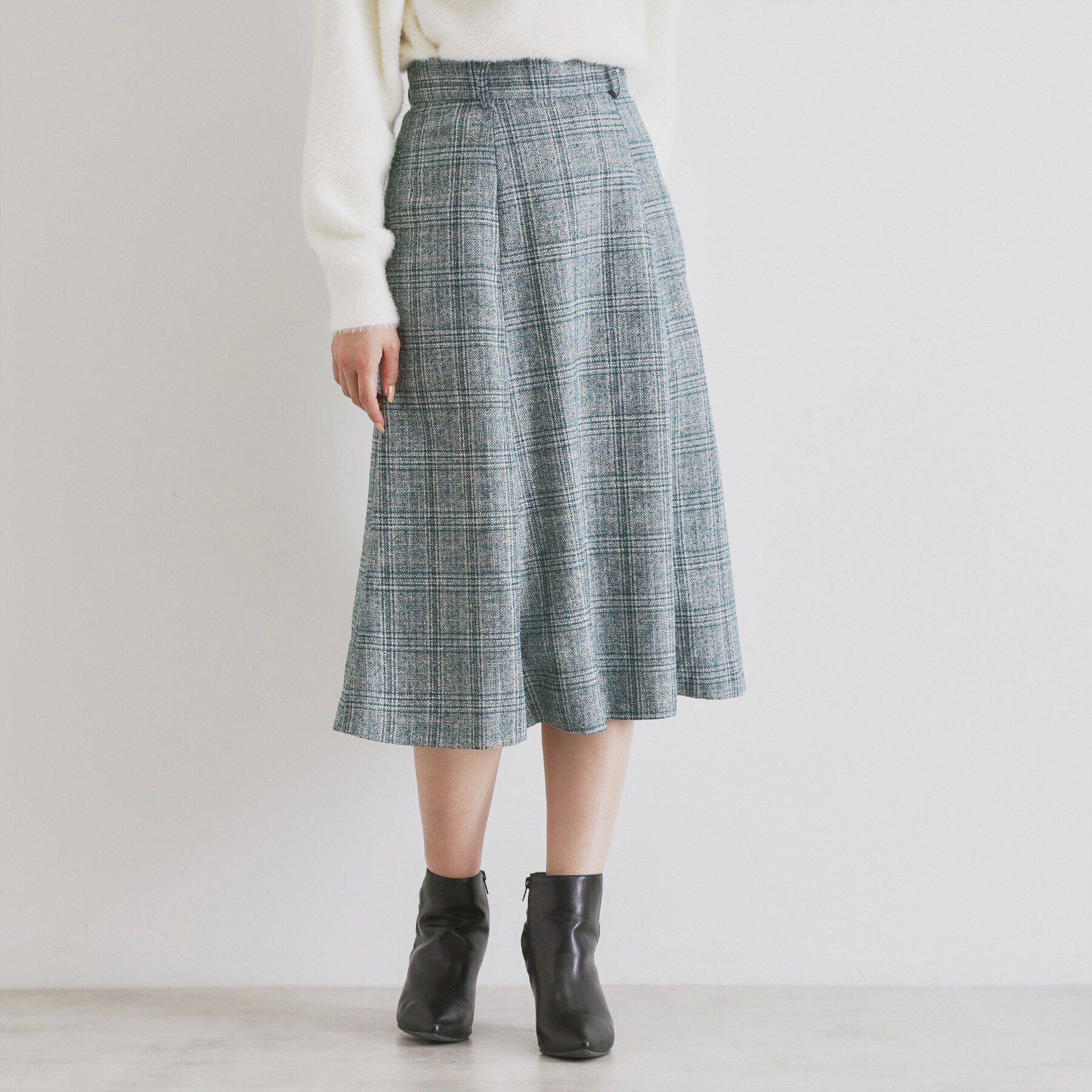 index「チェック柄マーメイドフレアスカート【洗濯機洗い可/イージーアイロン】」|スカート|