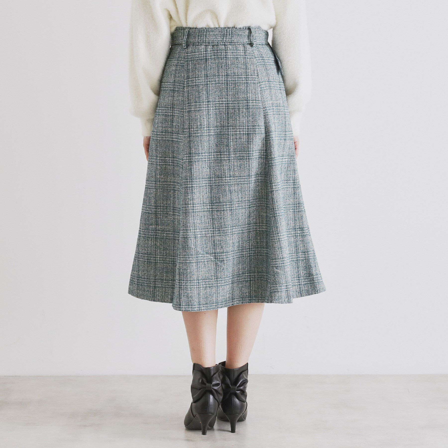 index「チェック柄マーメイドフレアスカート【洗濯機洗い可/イージーアイロン】」|スカート|