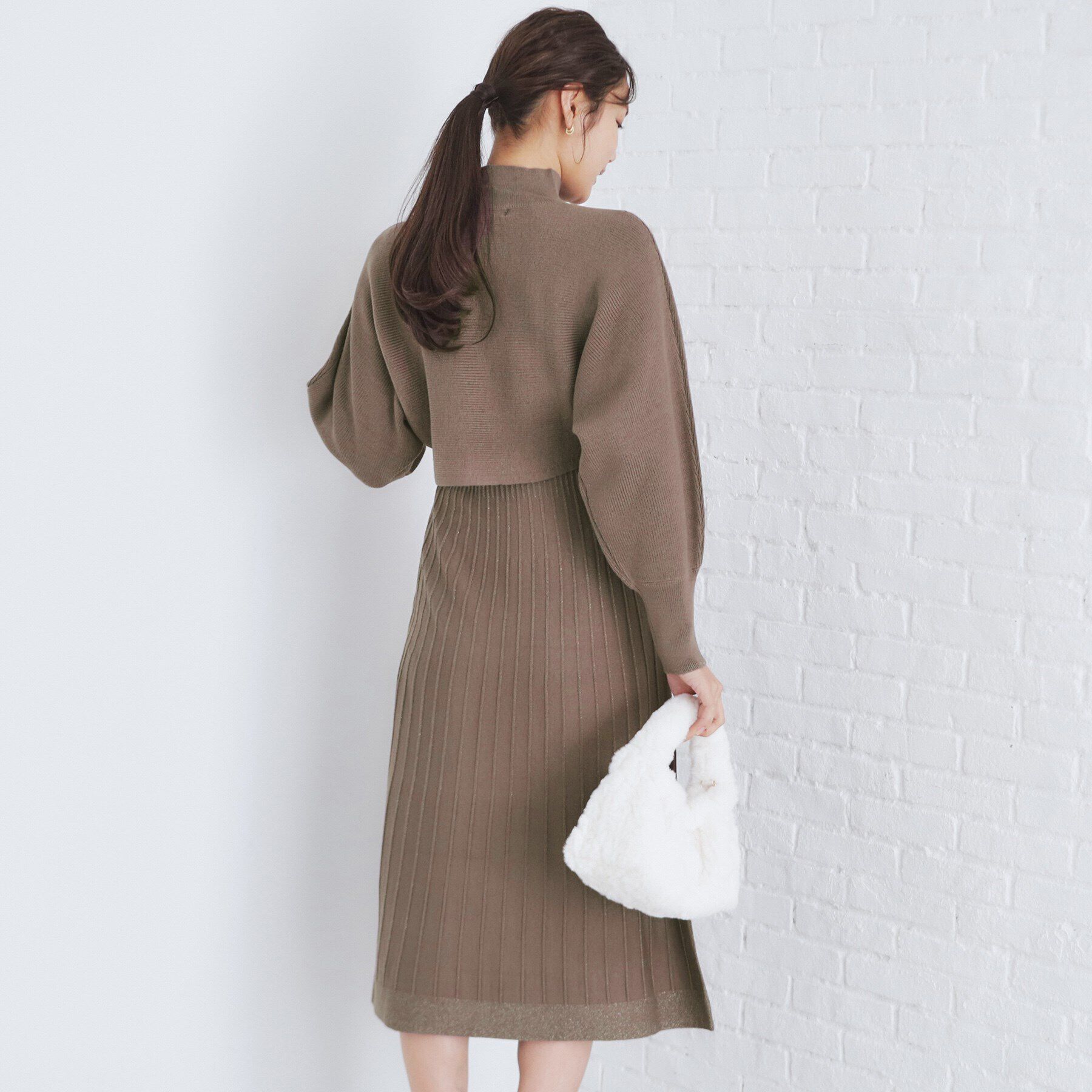 index「《XS-LLsize》マルチウェイニットワンピース【洗濯機洗い可】」|ワンピース|