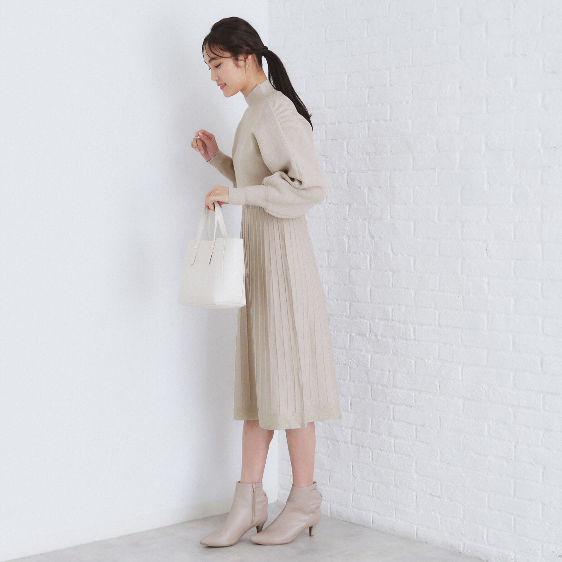 index「《XS-LLsize》マルチウェイニットワンピース【洗濯機洗い可】」|ワンピース|