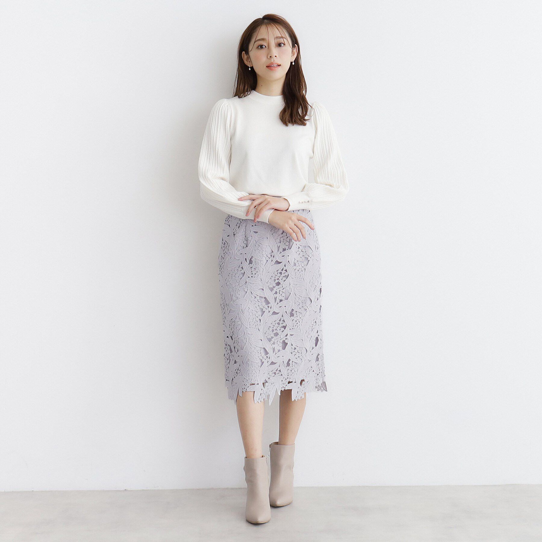 index「スズランレースタイトスカート【洗濯機洗い可】」|スカート|