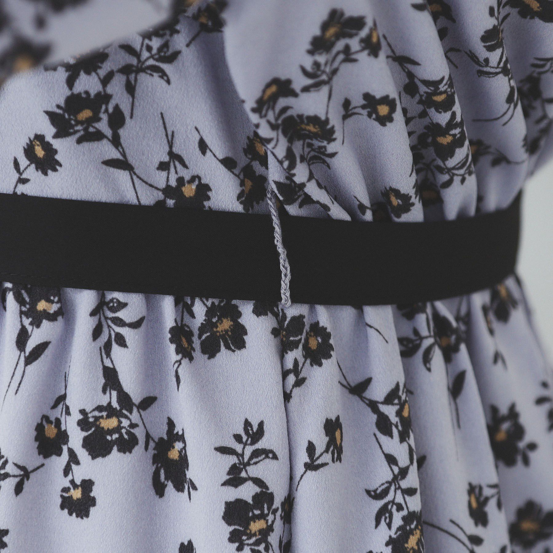 index「ミニフラワープリント バイカラーワンピース【洗濯機洗い可/イージーアイロン/防シワ】」|ワンピース|