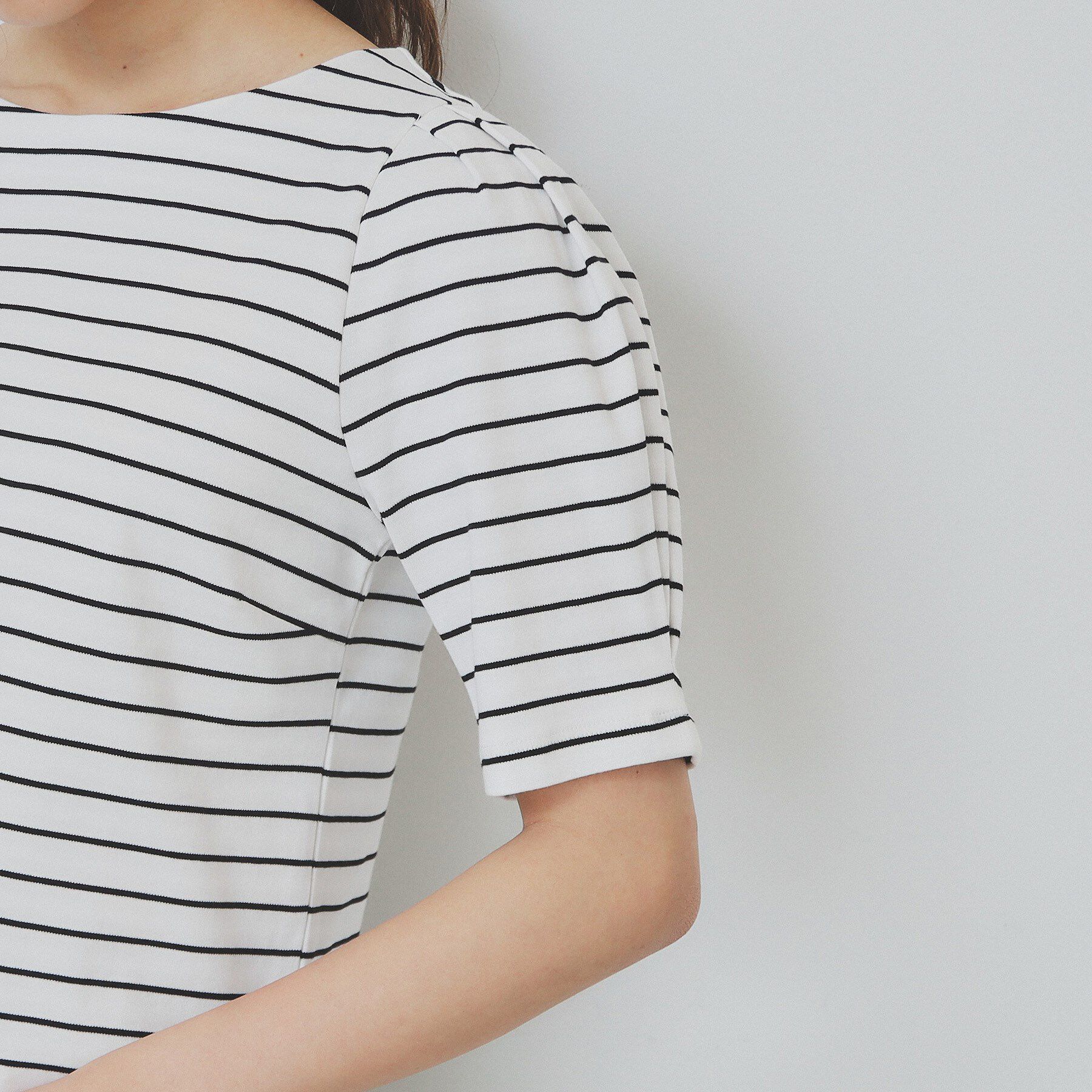 index「《10色展開/XS-LLサイズ》コットンスムースタックスリーブトップス【UV/接触冷感/洗濯機洗い可」|Tシャツ・カットソー|