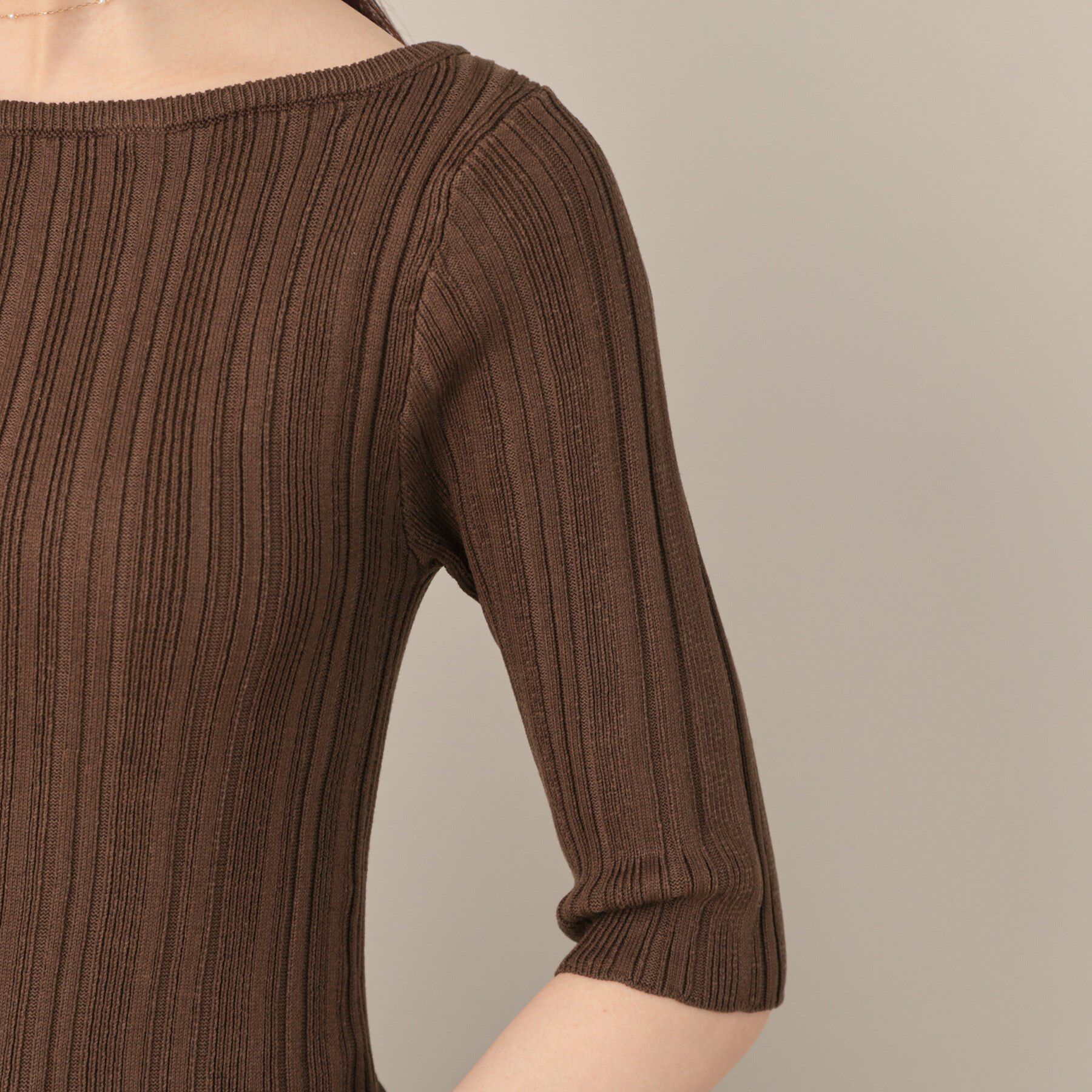 Couture broach「5分袖ドッキングワンピース」|ワンピース|