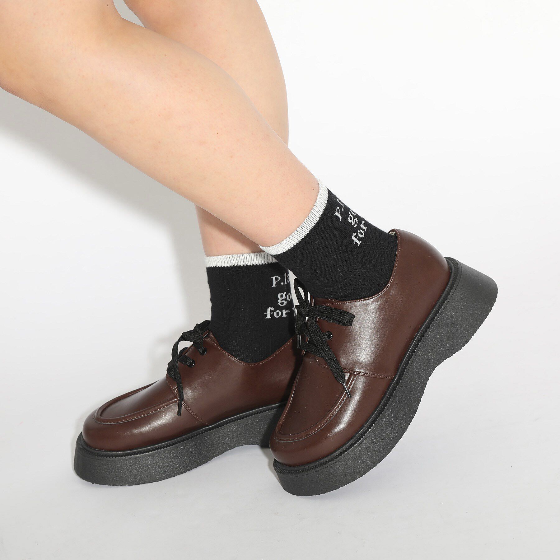 PINK-latte「厚底モカシューズ」|ビジネス・ドレスシューズ|